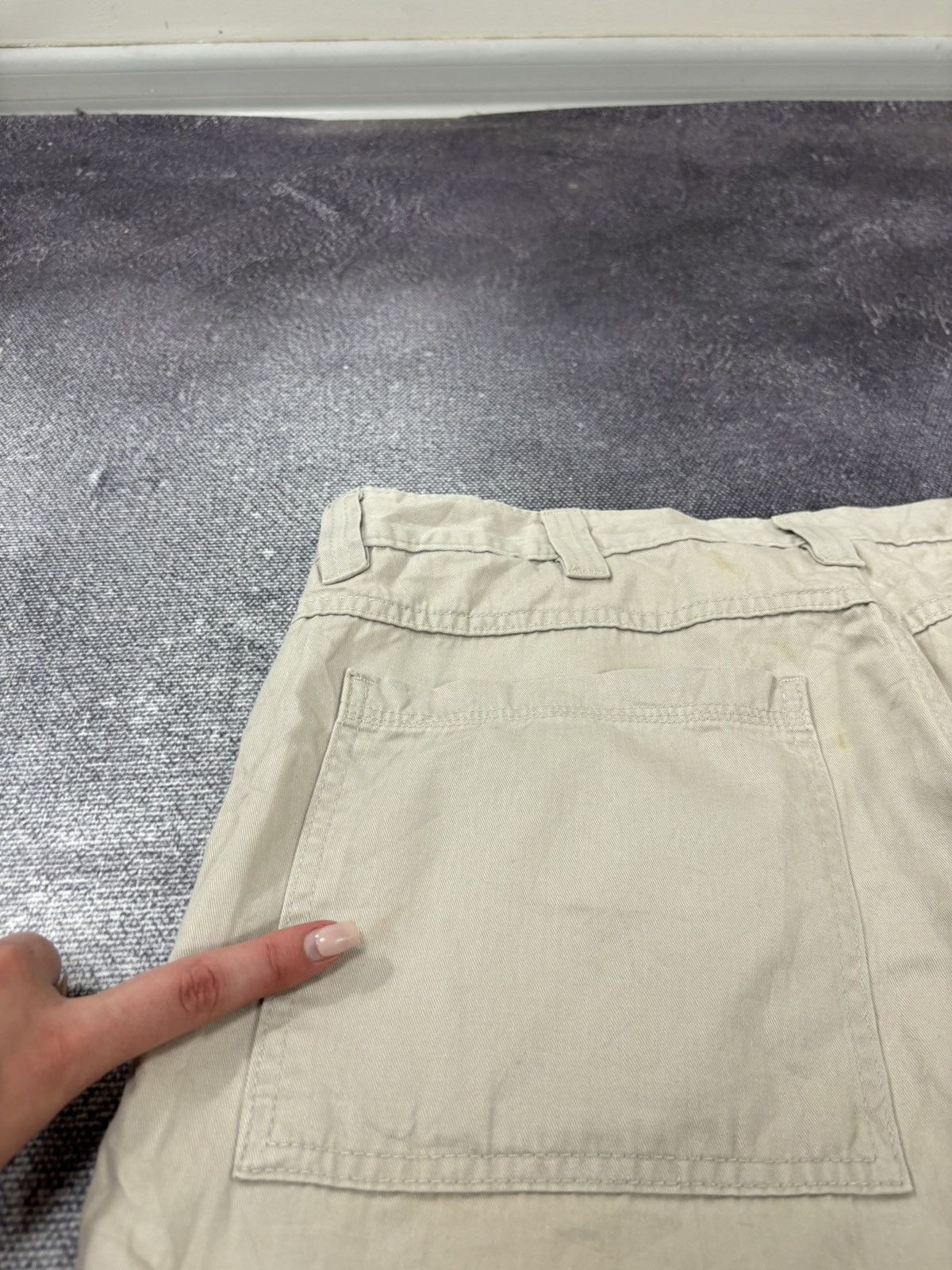 Vintage Vintage Wrangler Y2K American Beige Hype Baggy Cargo Shorts Size US 38 / EU 54 - 15 Thumbnail
