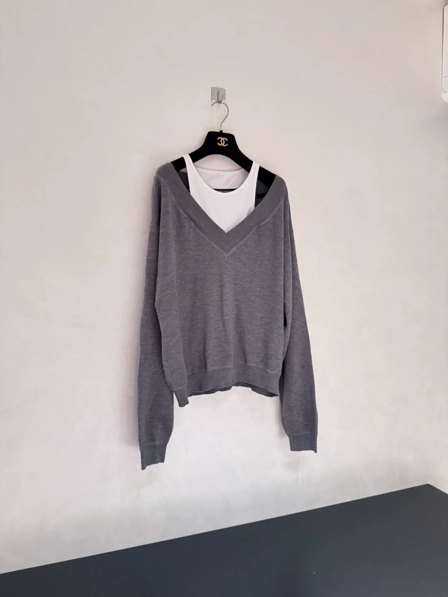 Alexander Wang Alexander Wang Two-Piece Knit Sweatshirt Size M / US 6-8 / IT 42-44 - 1 Thumbnail