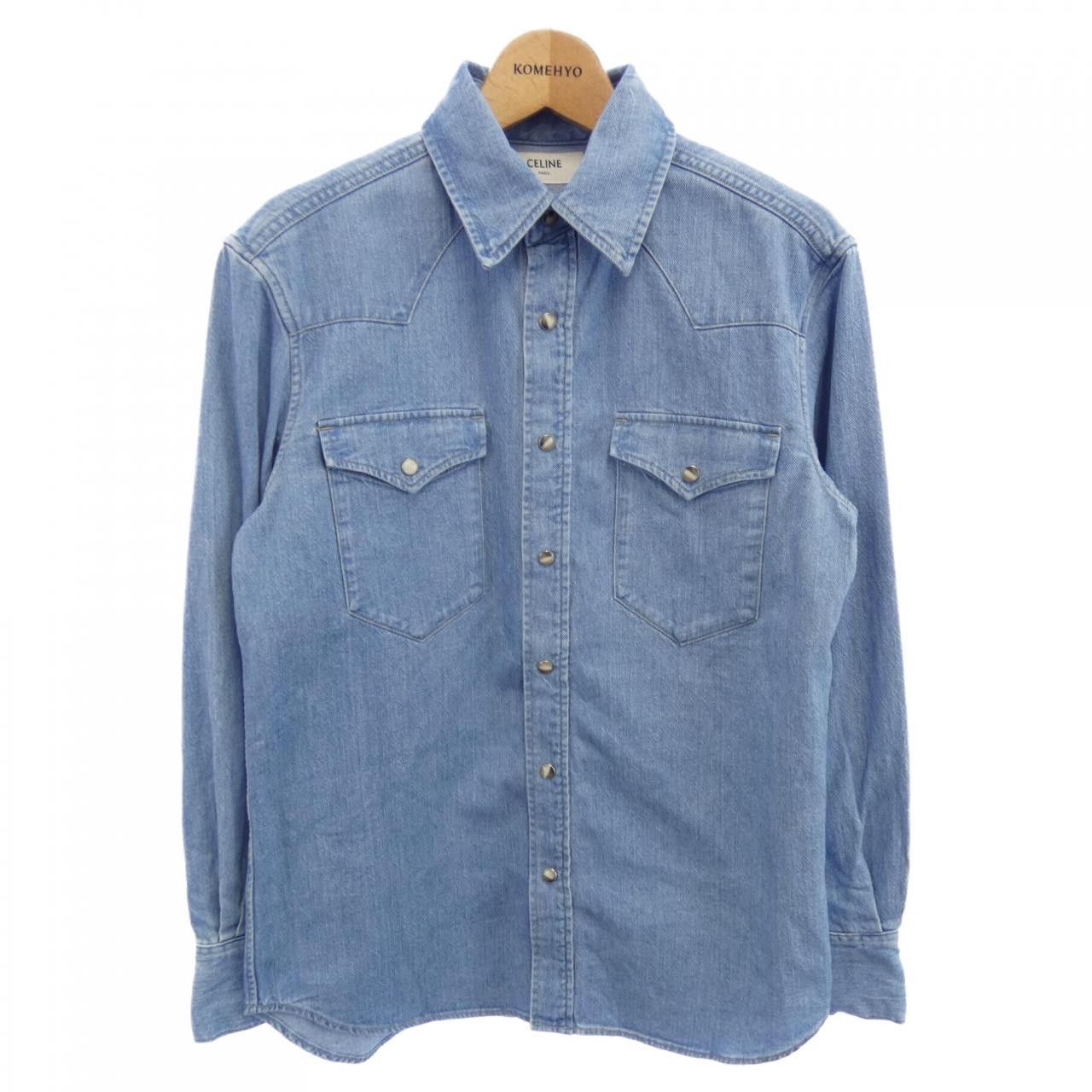 Celine Celine CELINE Cotton Shirt Textile Dress Shirt 2T185805P DUTY FREE for USA Size ONE SIZE - 1 Thumbnail