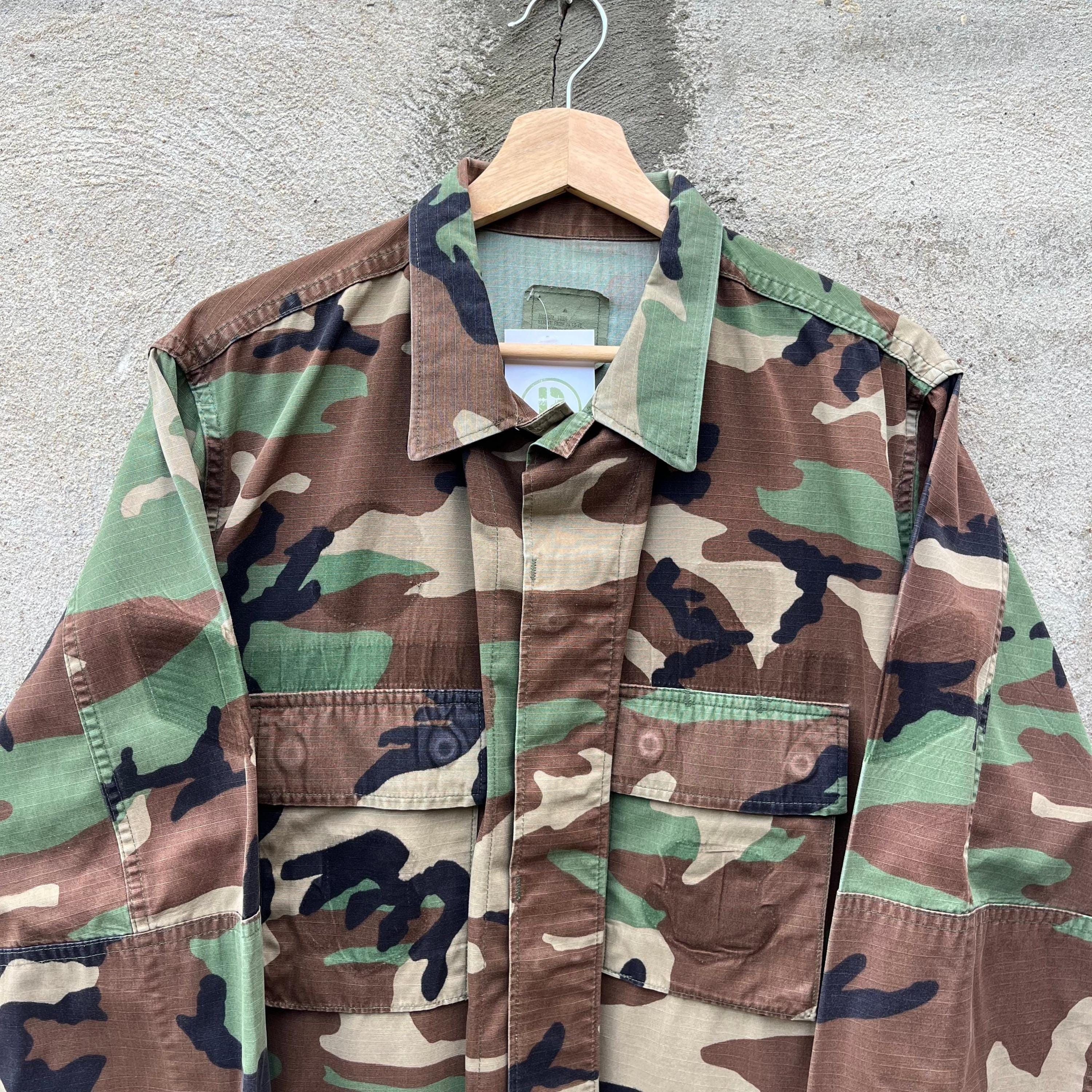 Vintage 80's US Military Woodland Ripstop Field Light Jacket Size US L / EU 52-54 / 3 - 6 Thumbnail