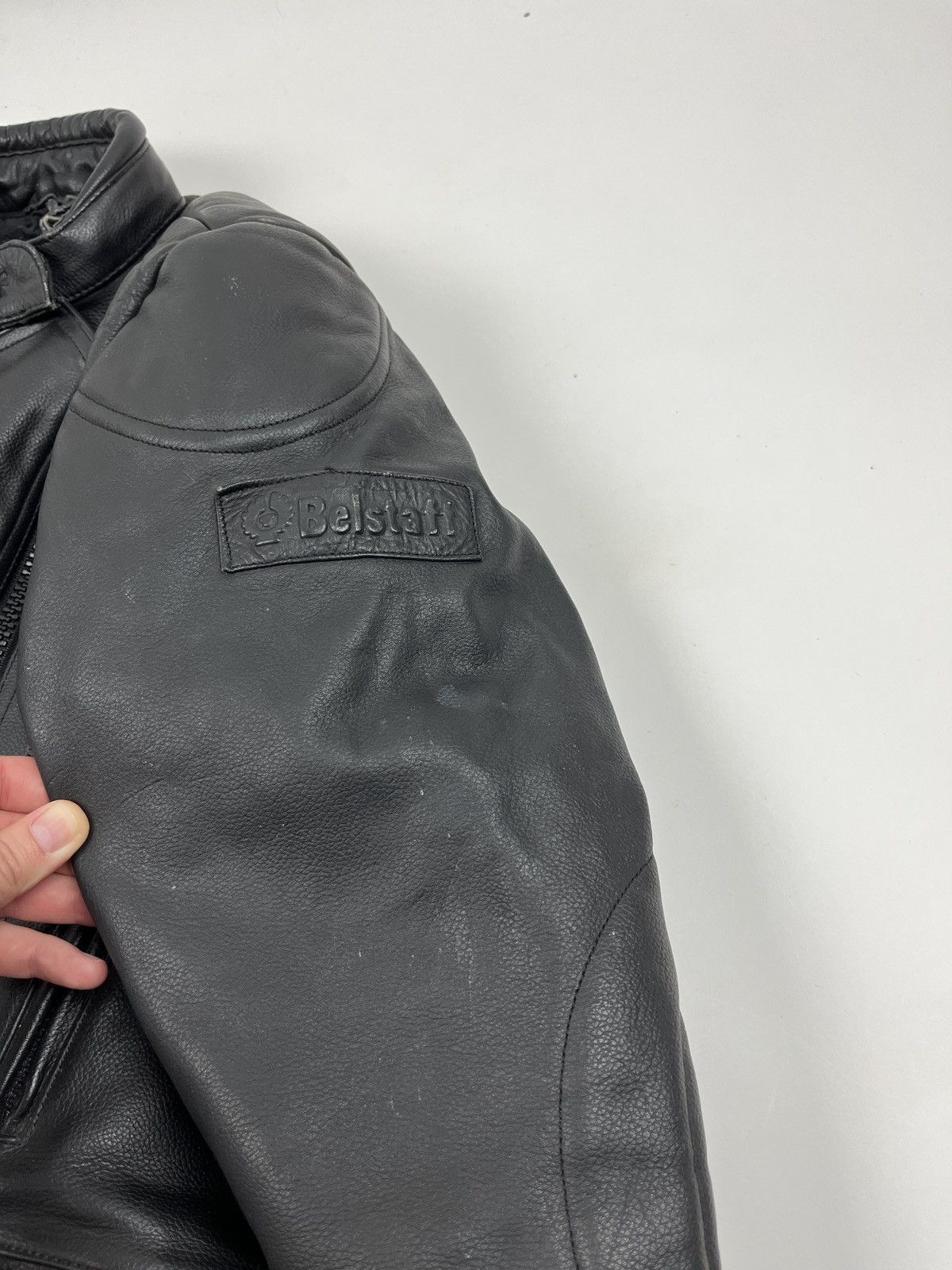 Belstaff × Vintage Rare🔥Vintage 90s Belstaff Leather Biker/Racing Jacket Size US S / EU 44-46 / 1 - 4 Thumbnail