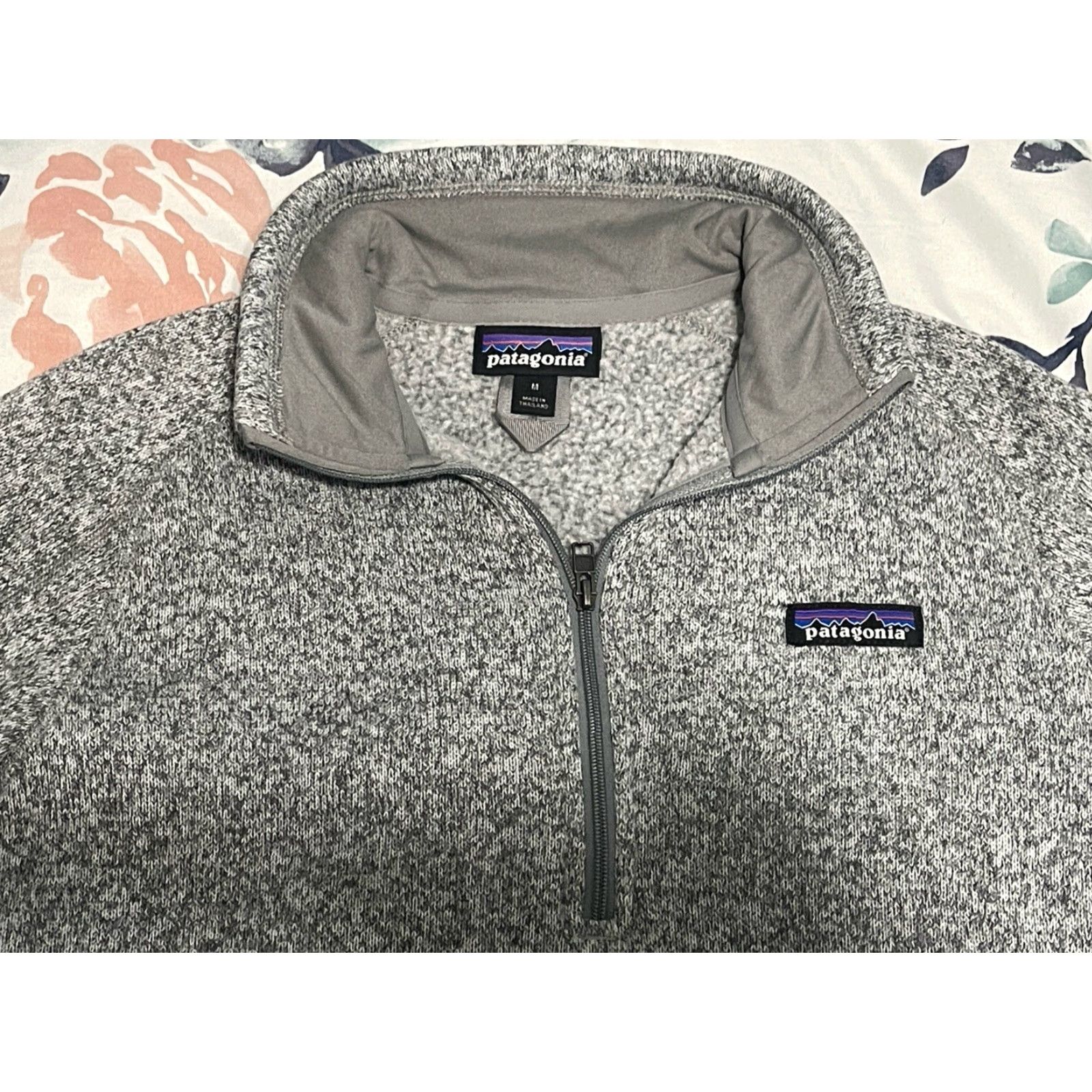 Patagonia Patagonia Better Sweater Womens Medium Quarter Zip Gray Pullover Fleece Jacket Size M / US 6-8 / IT 42-44 - 2 Thumbnail
