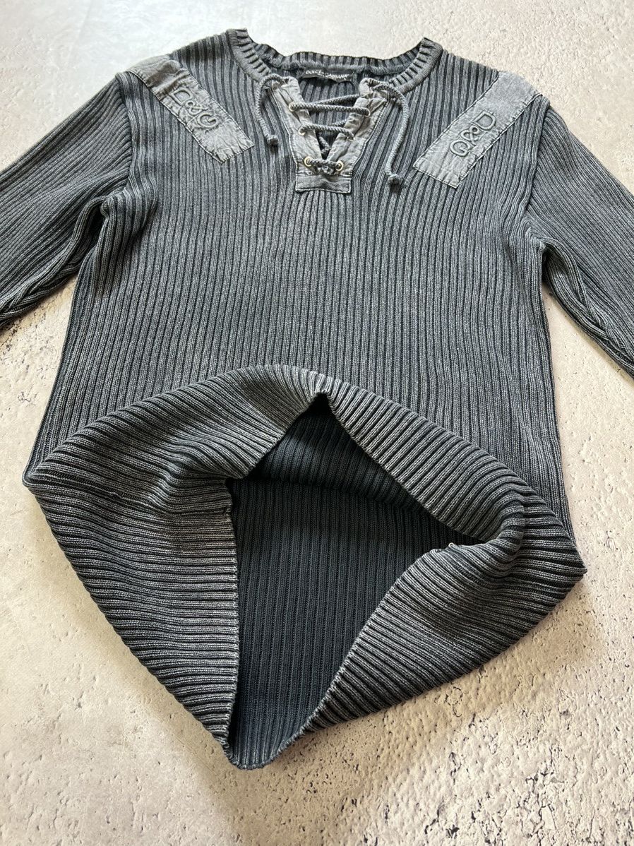Dolce & Gabbana × Japanese Brand × Vintage Vintage Y2K Dolce & Gabbana Distressed faded effect sweater Size US L / EU 52-54 / 3 - 9 Thumbnail