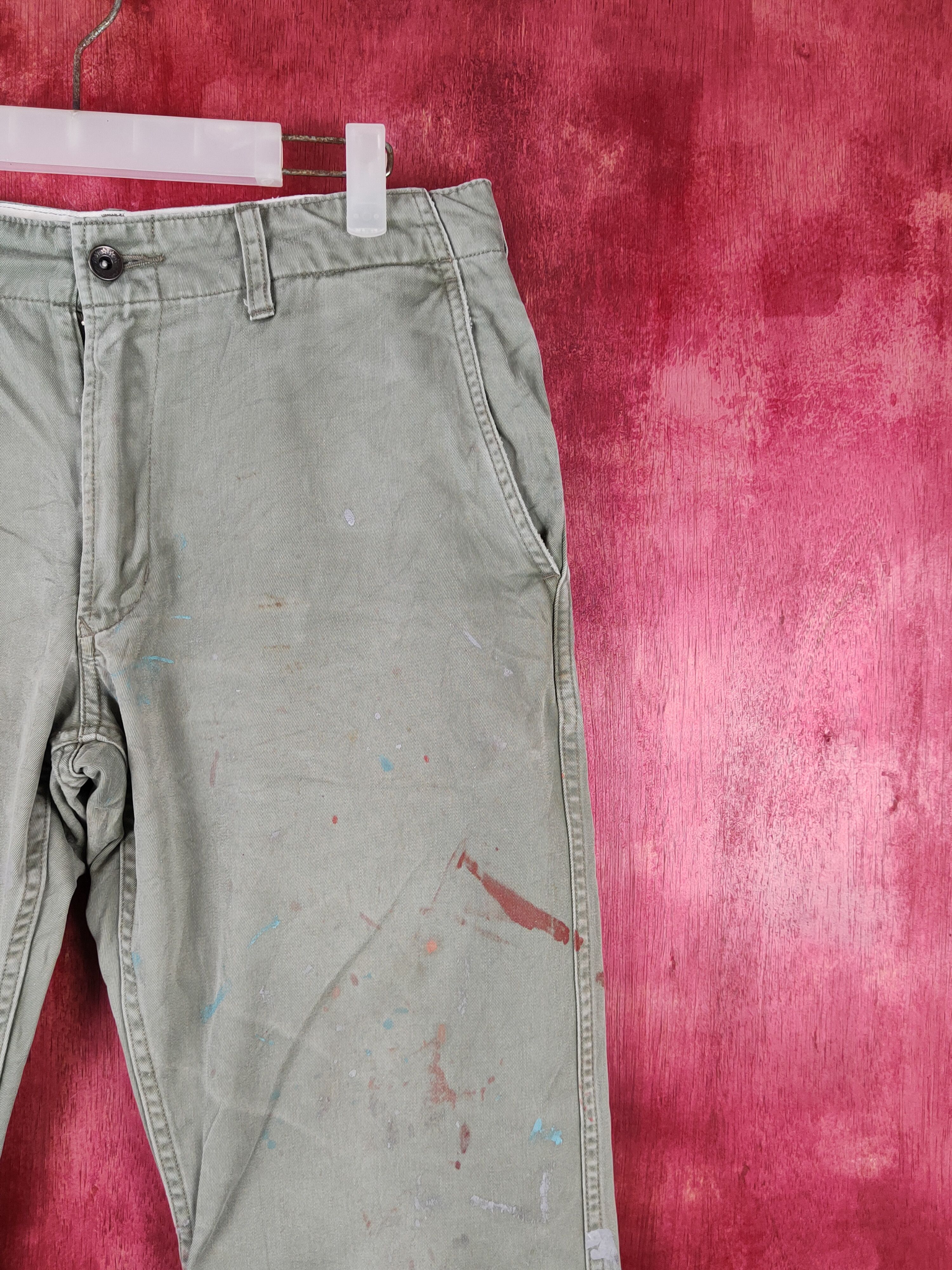 Japanese Brand × Uniqlo Uniqlo Green Faded Multipocket Casual Pants #S1443 Size US 32 / EU 48 - 5 Thumbnail