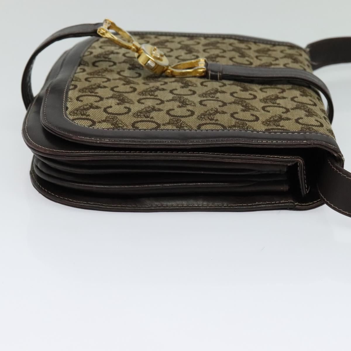 Celine CELINE C Sulky Shoulder Bag Canvas Brown Gold Size ONE SIZE - 5 Thumbnail