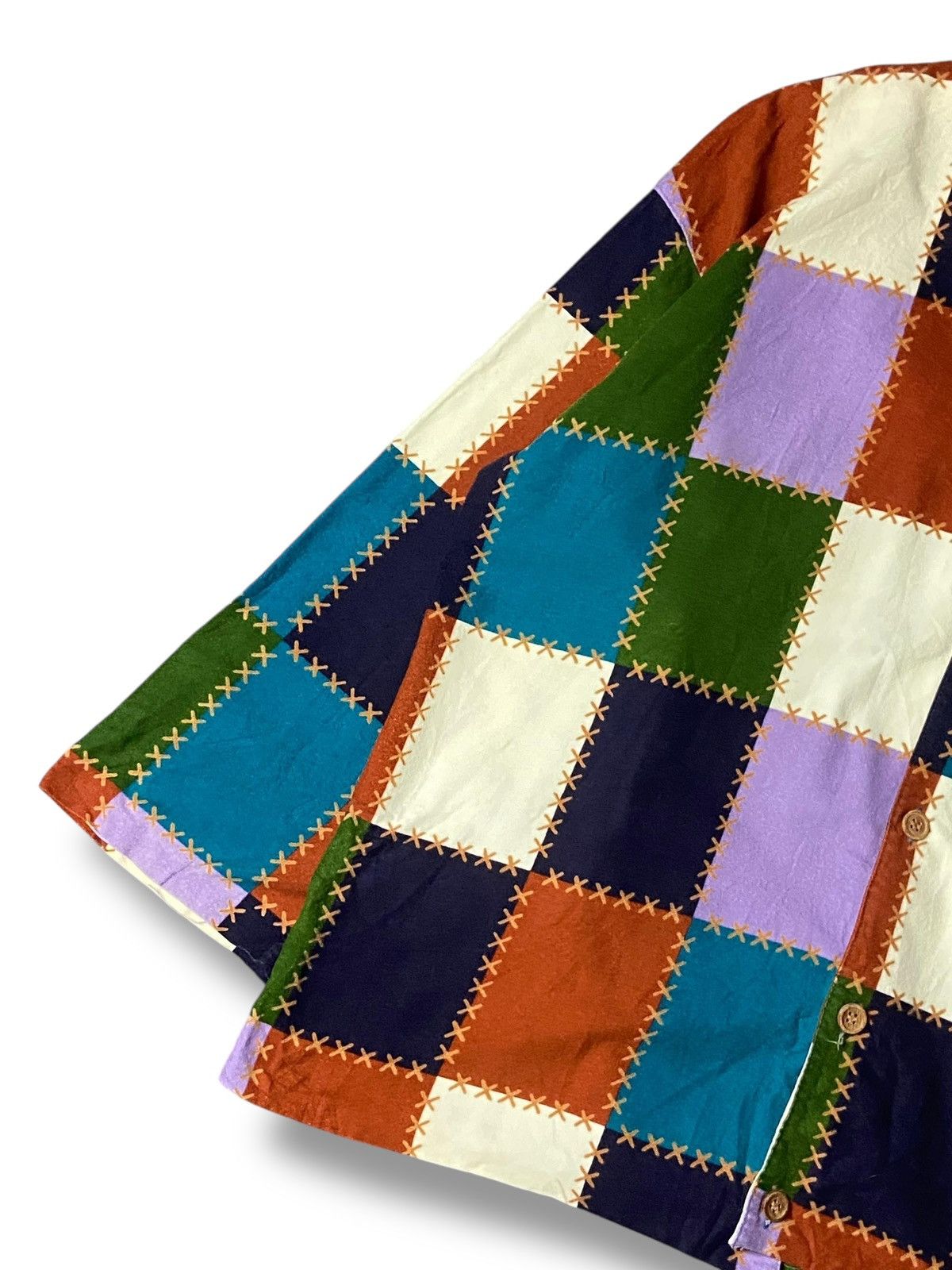 Japanese Brand STUDIO OVO designed By Emilio Patchwork Cardigan (139) Size US S / EU 44-46 / 1 - 3 Thumbnail
