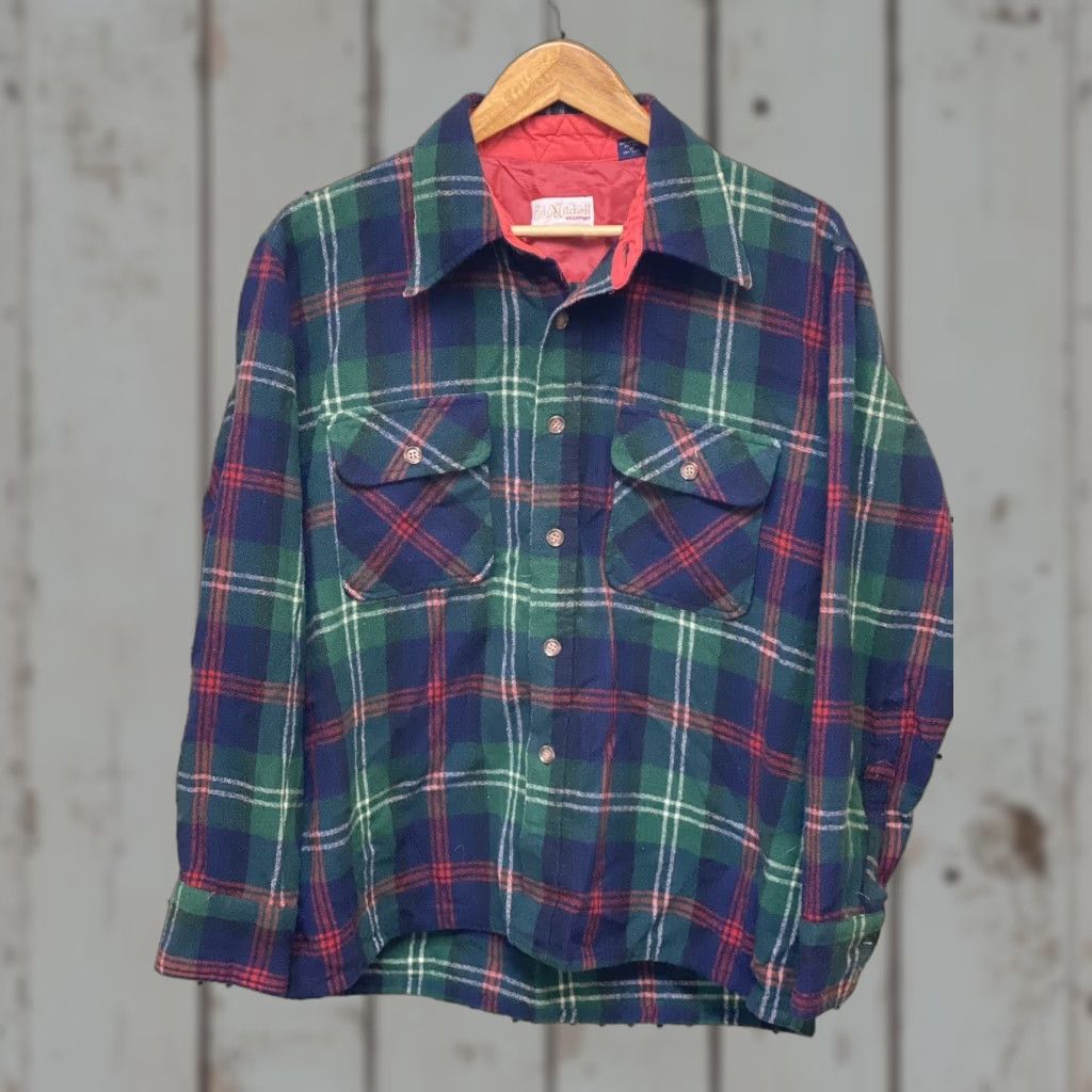Vintage VINTAGE Ed Mitchell Wool Blend Plaid Long Sleeve Button-Up XL Mens Hipster Logger Size US XL / EU 56 / 4 - 1 Thumbnail