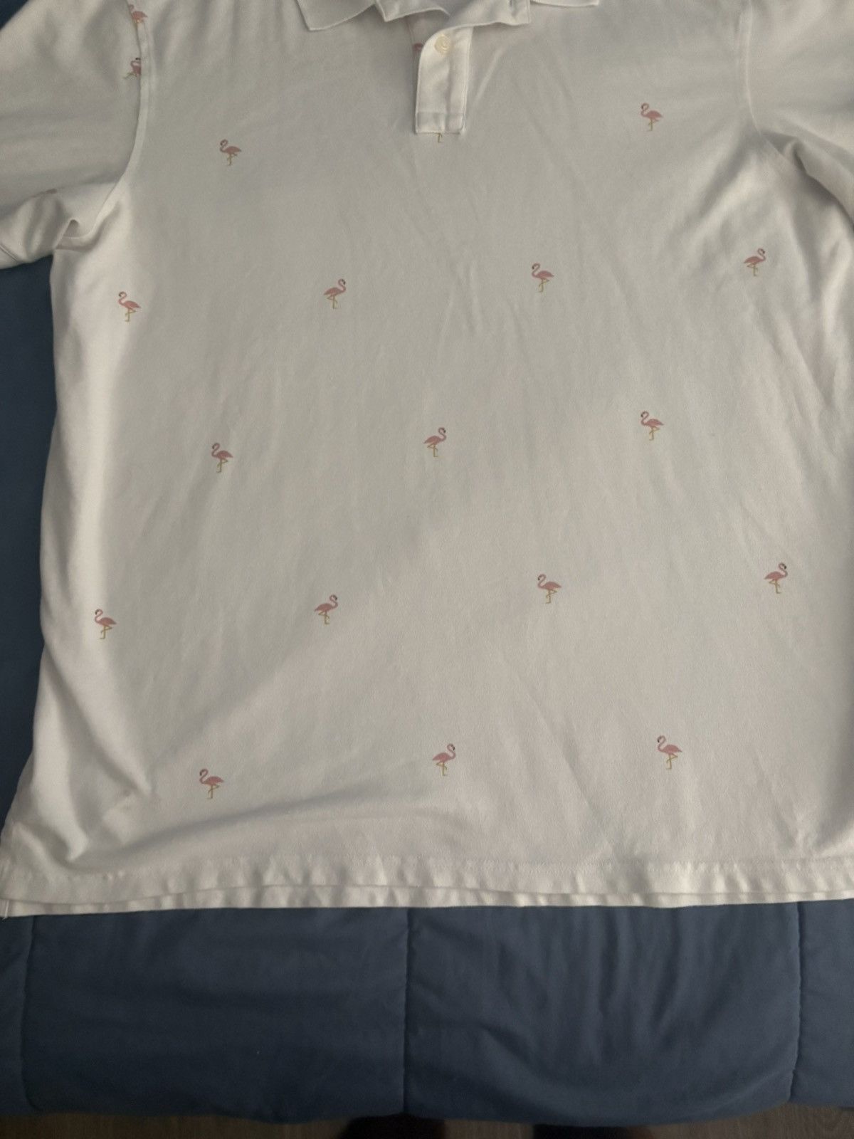 Sonoma Sonoma Flexwear White Flamingo Print Polo L Size US L / EU 52-54 / 3 - 3 Thumbnail