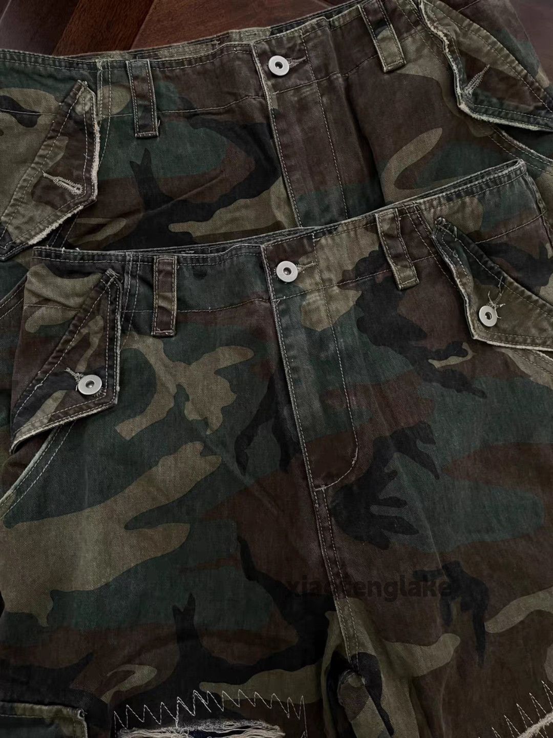 Vintage ltx vintage loose baggy military tactical ripped cargo pants Size US 33 - 6 Thumbnail