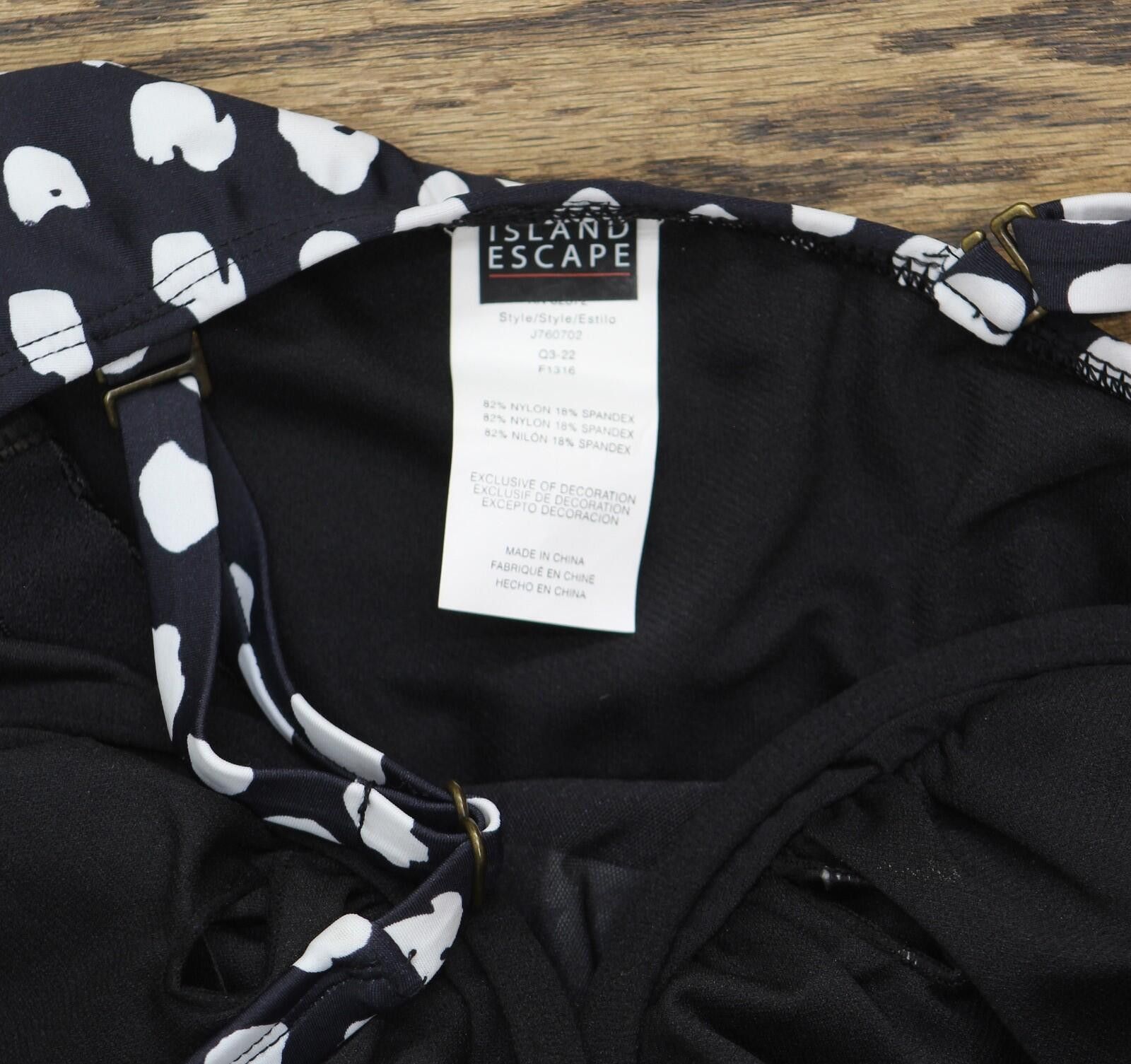 Other Nwt Island Escape One-piece Swimsuit Black / White 8 Size ONE SIZE - 4 Thumbnail