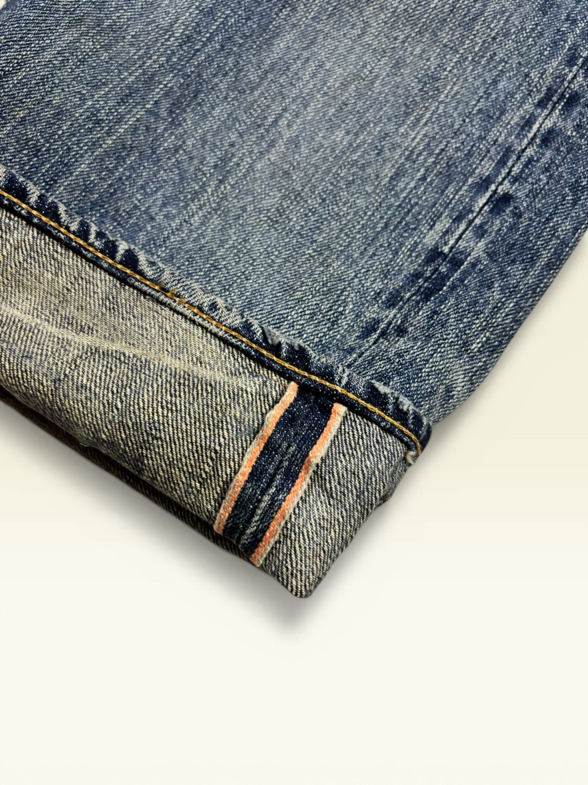 Samurai Jeans Vtg Japan Omnigod Selvedge Grunge Whisker Faded Jeans Size US 29 - 7 Thumbnail