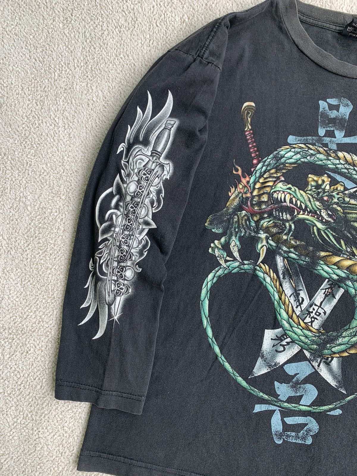 If Six Was Nine × Japanese Brand × Le Grande Bleu (L.G.B.) VTG Dragon Poem Long Sleeve T Shirt Size US L / EU 52-54 / 3 - 5 Thumbnail