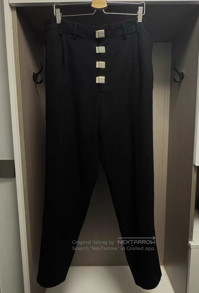Yohji Yamamoto Yohji Yamamoto size m 86aw metallic-button wool trousers Size US 28 / EU 44 - 1 Thumbnail