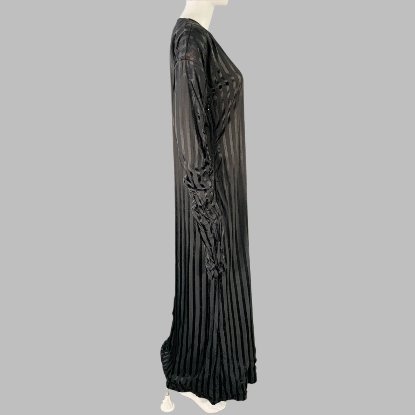 Jean Paul Gaultier JEAN PAUL GAULTIER Black Acetate Blend Stripe Long Sleeve Size M / US 6-8 / IT 42-44 - 3 Thumbnail