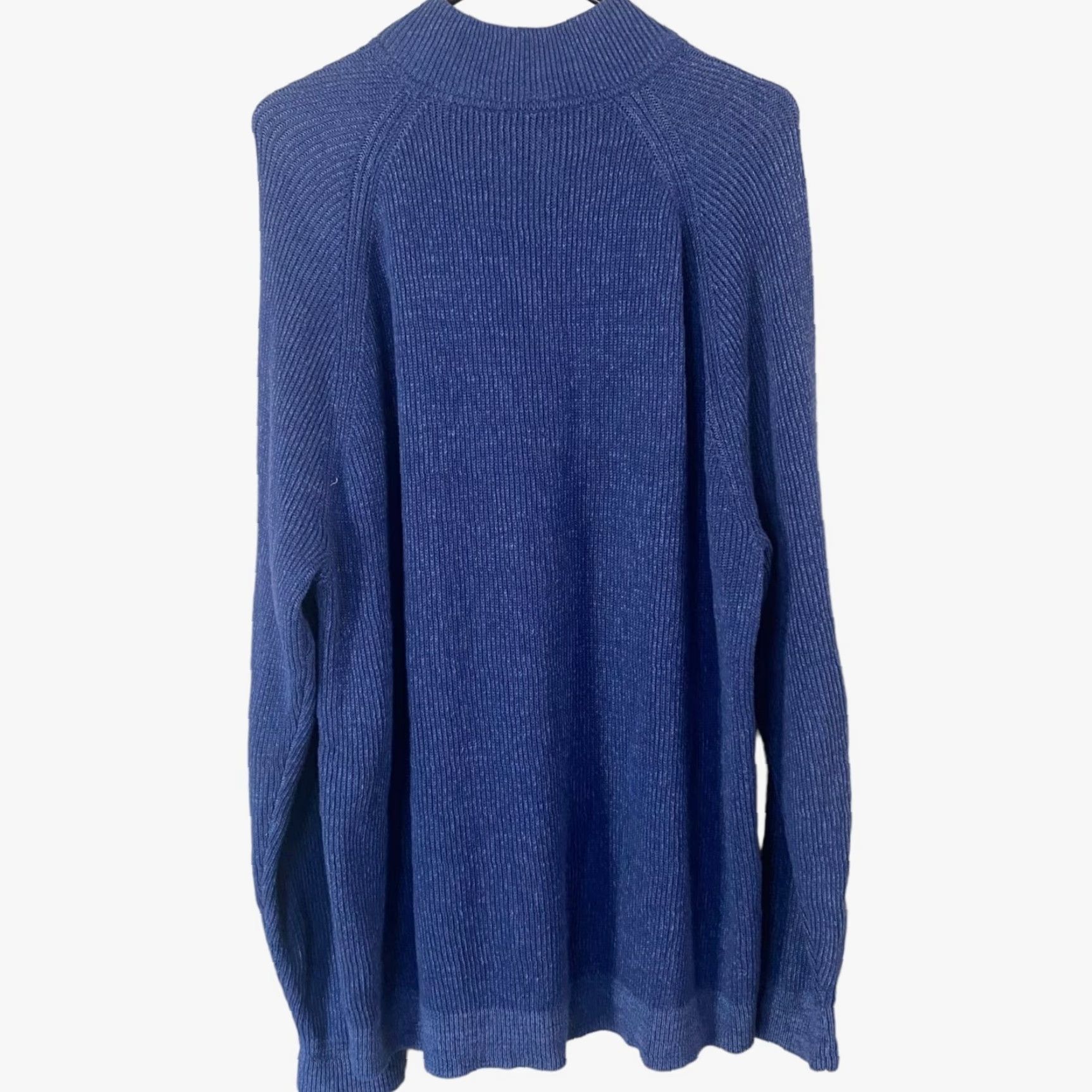 Tommy Bahama Tommy Bahama Napa Ridge 1/4 Zip Sweater Mens 2XL Blue Knit Pullover Mock Neck Long Sleeve Ribbed Diamond Basketweave Size US XXL / EU 58 / 5 - 3 Thumbnail