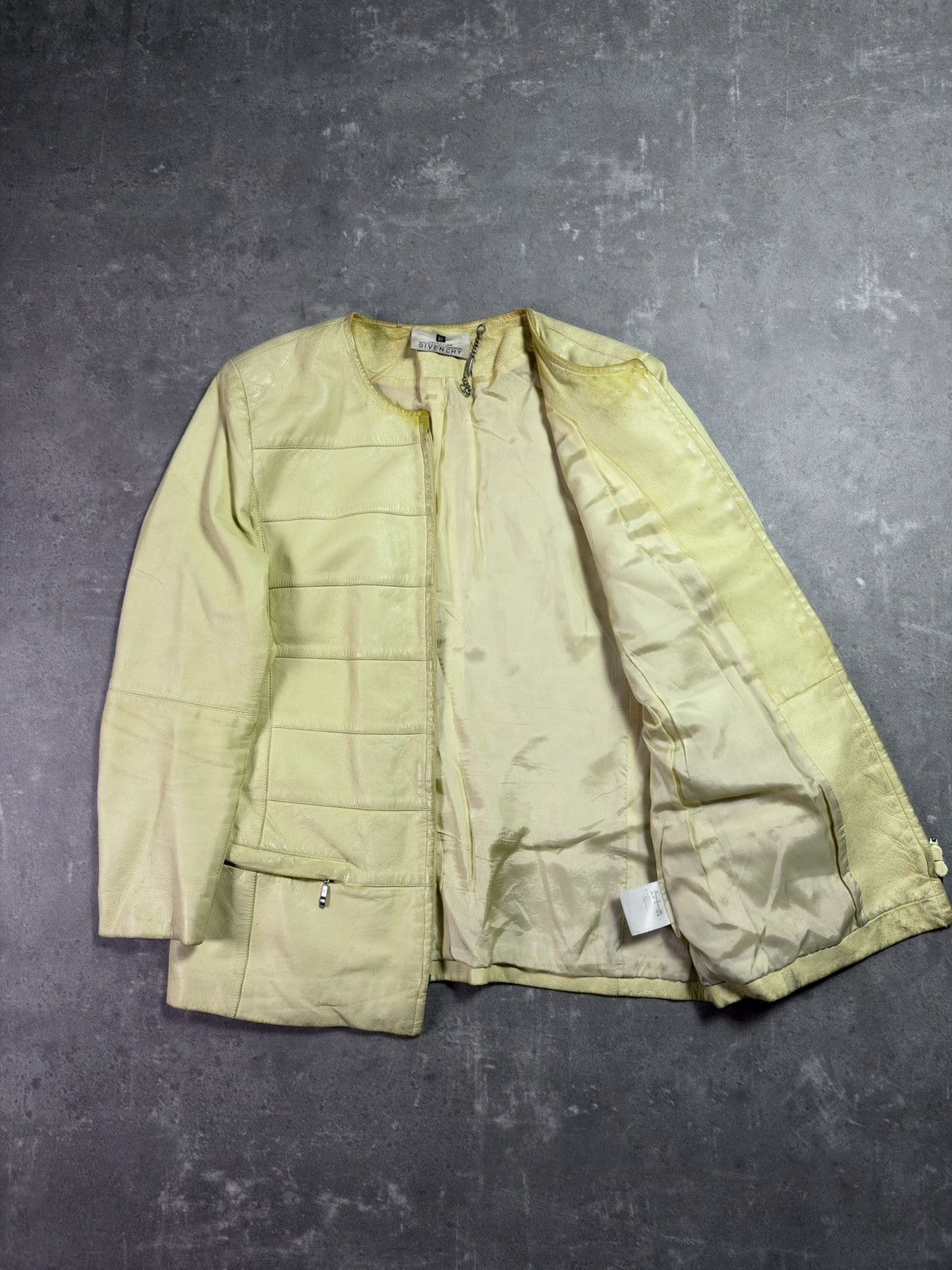 Givenchy 90s Distressed Faded Givenchy Napoleon Leather Jacket 40 Size L / US 10 / IT 46 - 12 Thumbnail