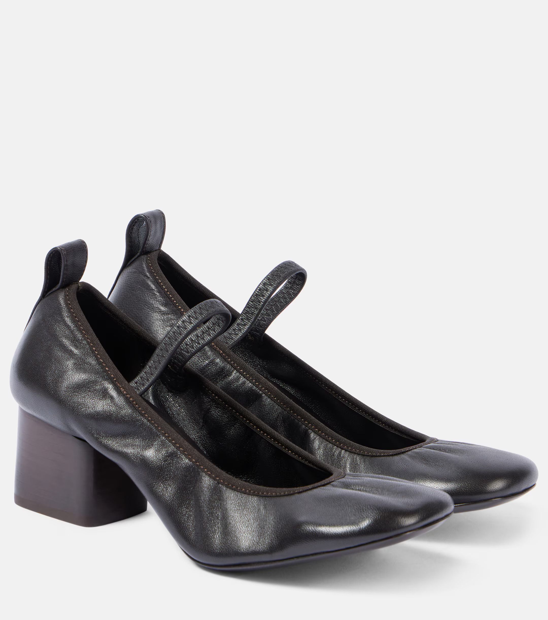 Lemaire o1s22i1n1024 Nappa Leather Ballerina Pumps in Brown Size US 10 / IT 40 - 2 Thumbnail
