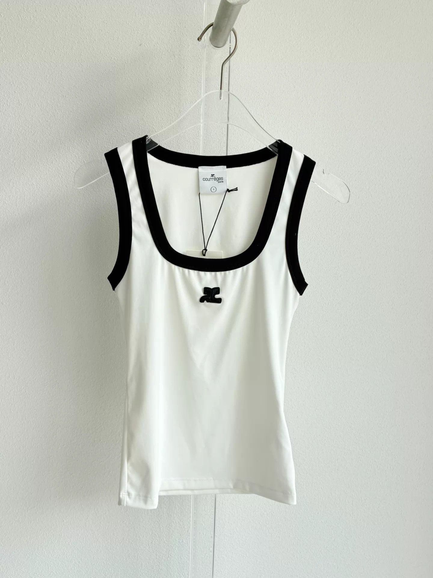 Courreges Courrèges blk/wht colorblock cami size 1 Size XS / US 0-2 / IT 36-38 - 2 Thumbnail