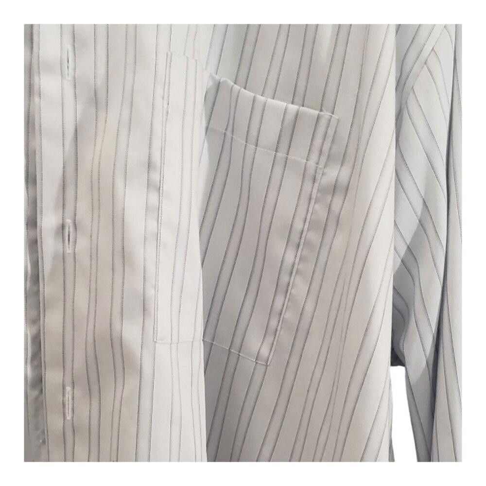 Ike Behar CT1883 Ike Behar Striped White Dress Shirt 17-36 Size US M / EU 48-50 / 2 - 3 Thumbnail