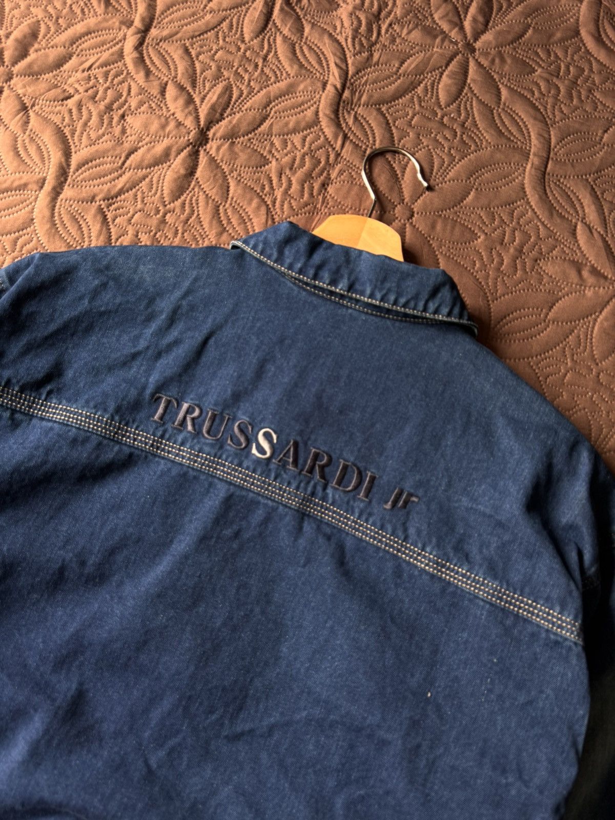 Trussardi Vintage trusardi denim jacket Dual Pointed Flap Pockets Size US M / EU 48-50 / 2 - 14 Thumbnail