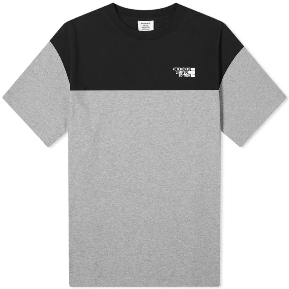 Vetements o1y0924 T-Shirt in Grey/Black Size US M / EU 48-50 / 2 - 1 Thumbnail