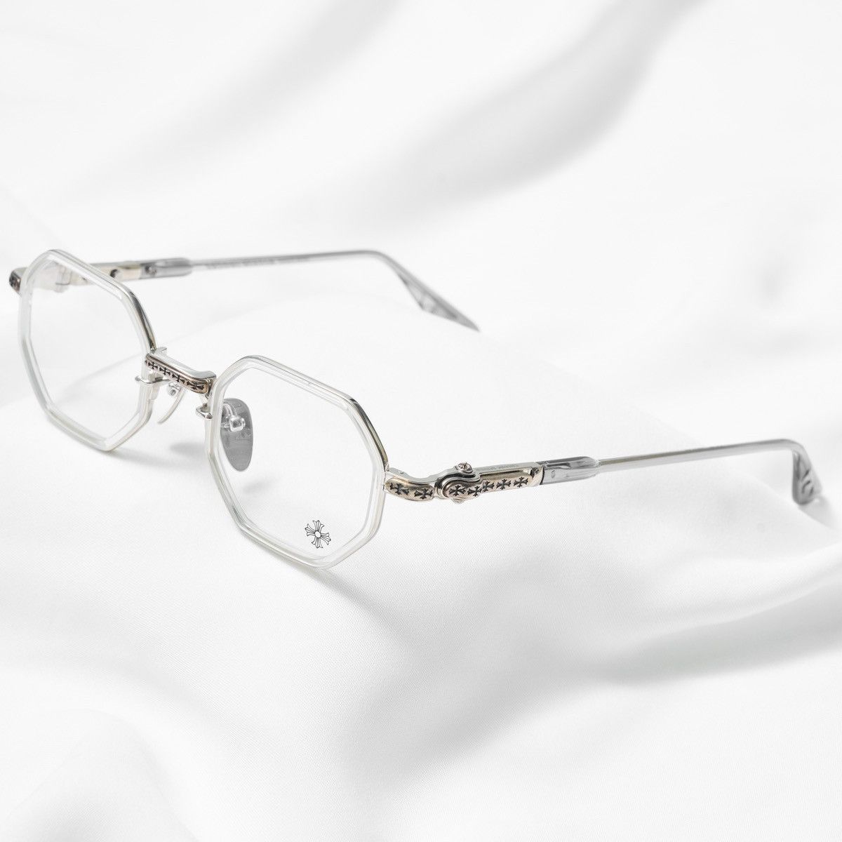 Chrome Hearts CHROME HEARTS TATTERS CRYSTAL GRAPHITE GLASSES Size ONE SIZE - 2 Thumbnail