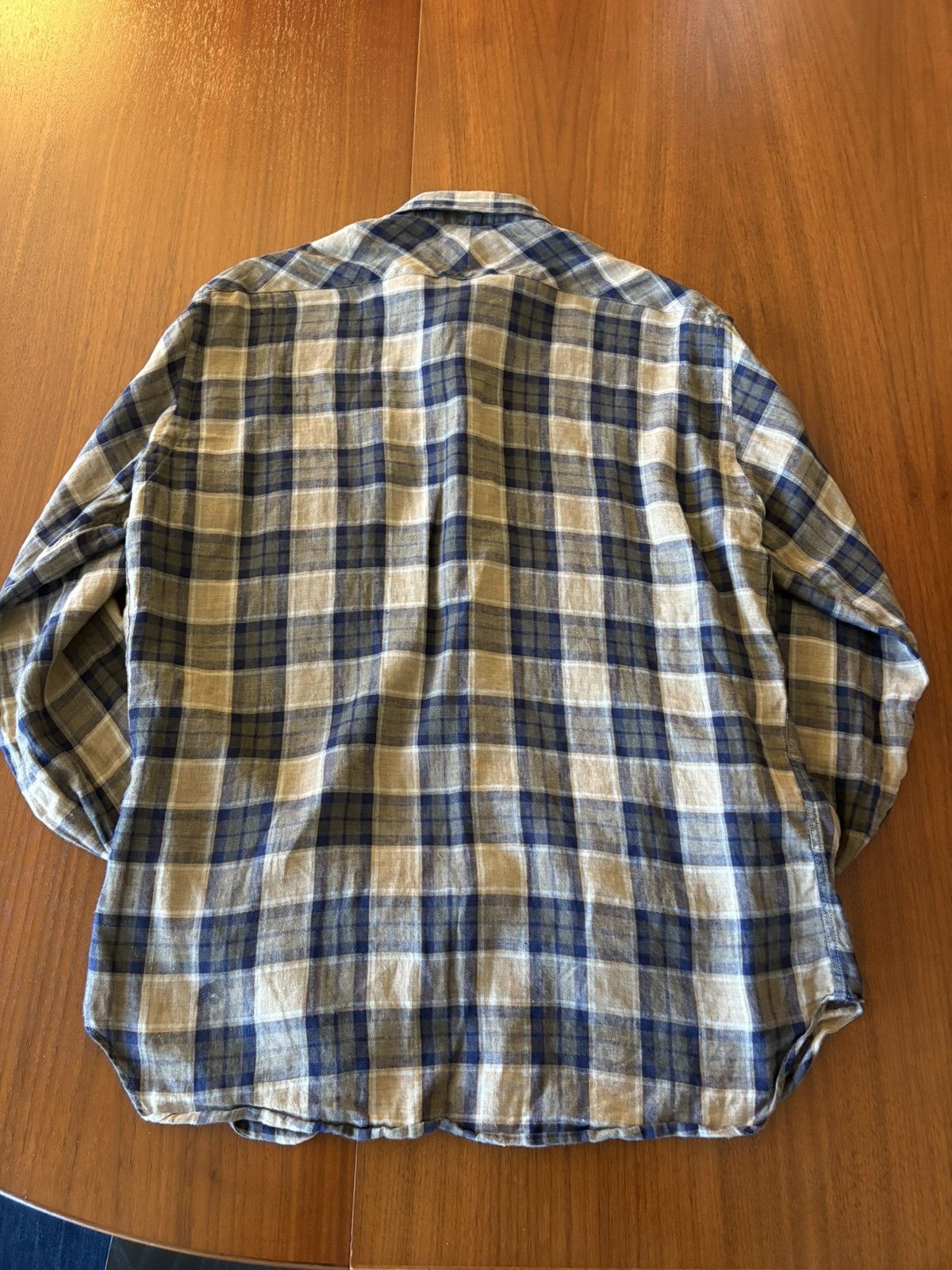 Billy Reid BILLY REID LINEN PLAID SHIRT MEDIUM Size US M / EU 48-50 / 2 - 5 Thumbnail