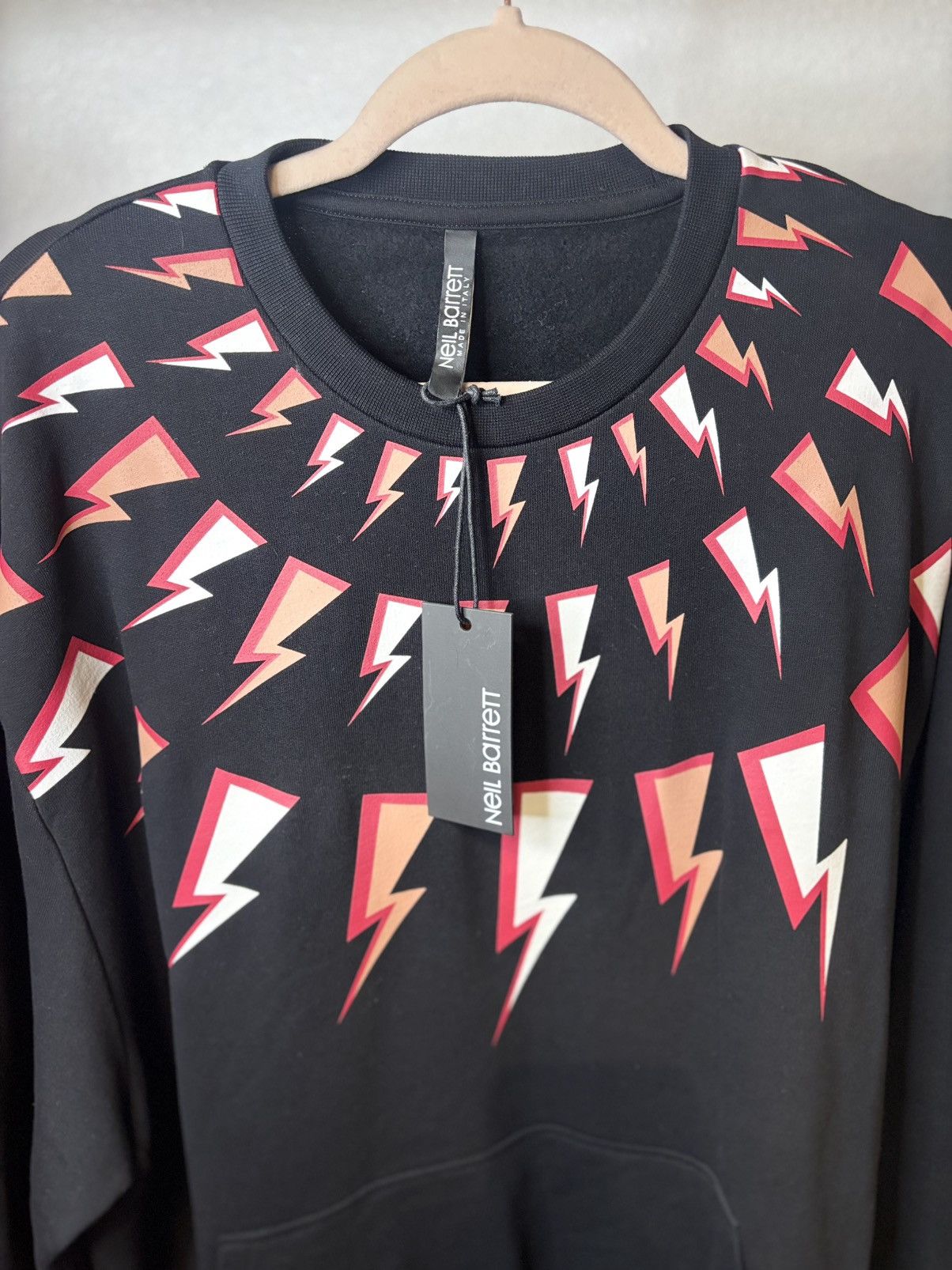 Neil Barrett Neil Barrett Thunderbolt Crewneck Sweater Authentic New Size US XXL / EU 58 / 5 - 2 Thumbnail
