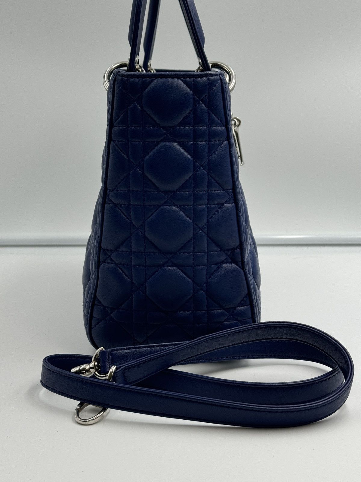 Christian Dior Monsieur Lady Dior medium size handbag blue Size ONE SIZE - 2 Thumbnail