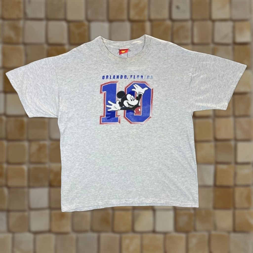 Disney VINTAGE Disney Mickey Mouse Souvenir Graphic T-Shirt XL Grey Men Size US XL / EU 56 / 4 - 1 Thumbnail