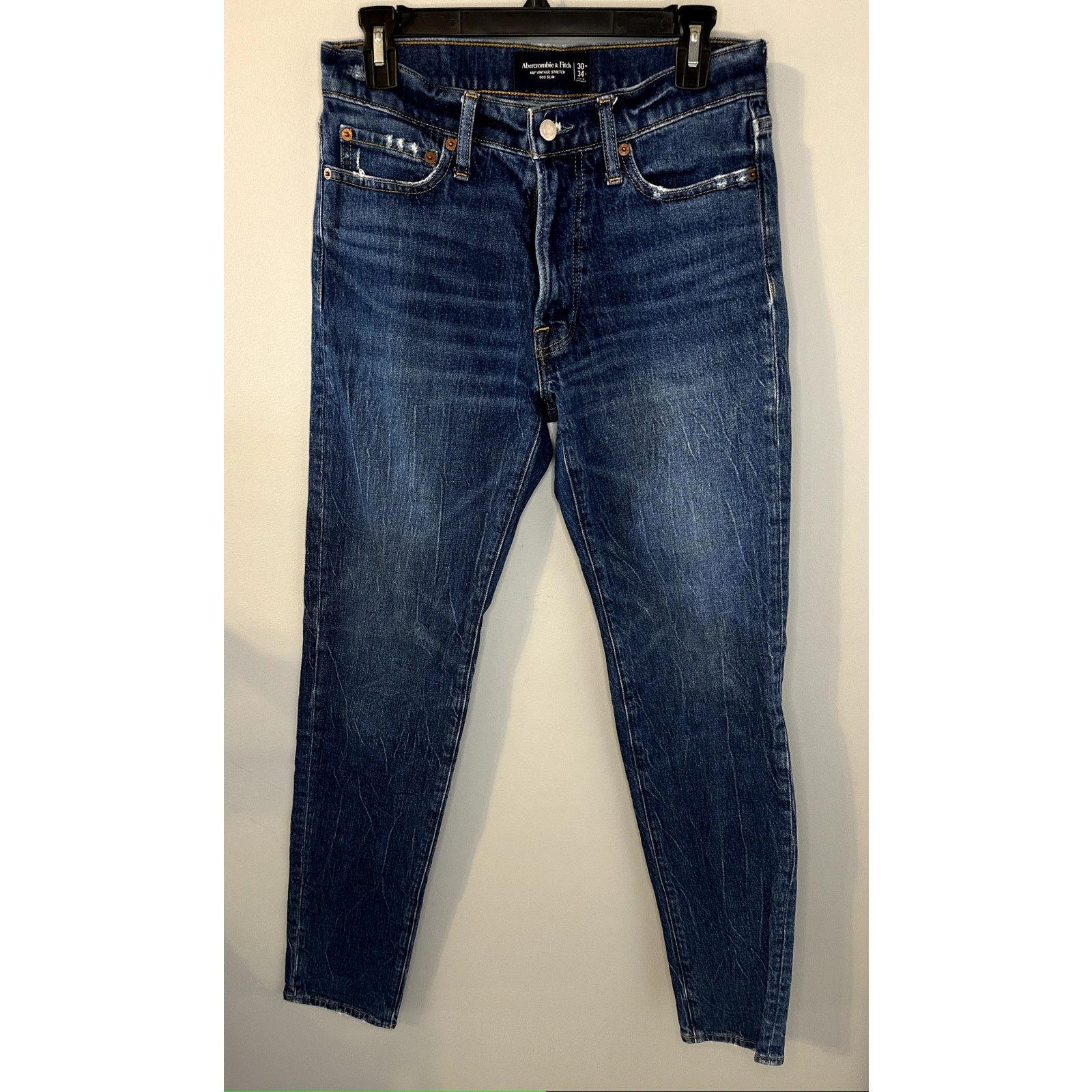 Abercrombie & Fitch Abercrombie & Fitch Vintage Stretch 90s Slim Jeans Blue 30 Size US 30 / EU 46 - 3 Thumbnail