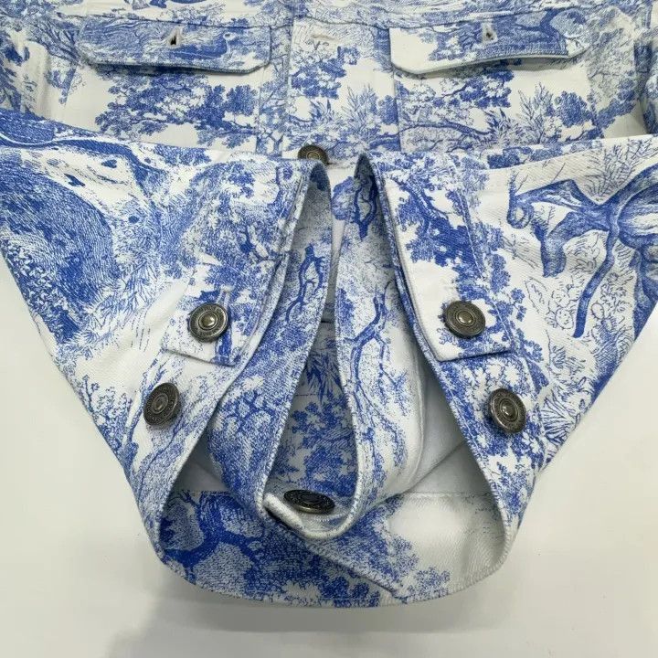 Dior Dior Animal Print Long Sleeve Denim Jacket 0079-2507 Size S / US 4 / IT 40 - 9 Thumbnail