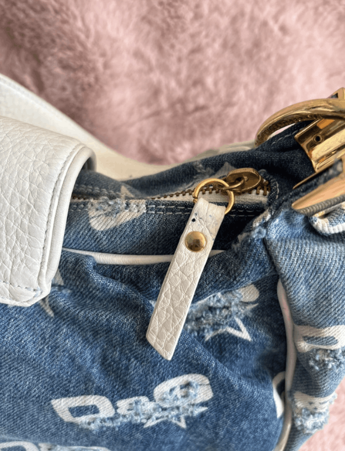Dolce & Gabbana × Jean Dolce Gabbana Hobo Bag Baguete Shoulder Hand Denim EX0108 Size ONE SIZE - 5 Thumbnail