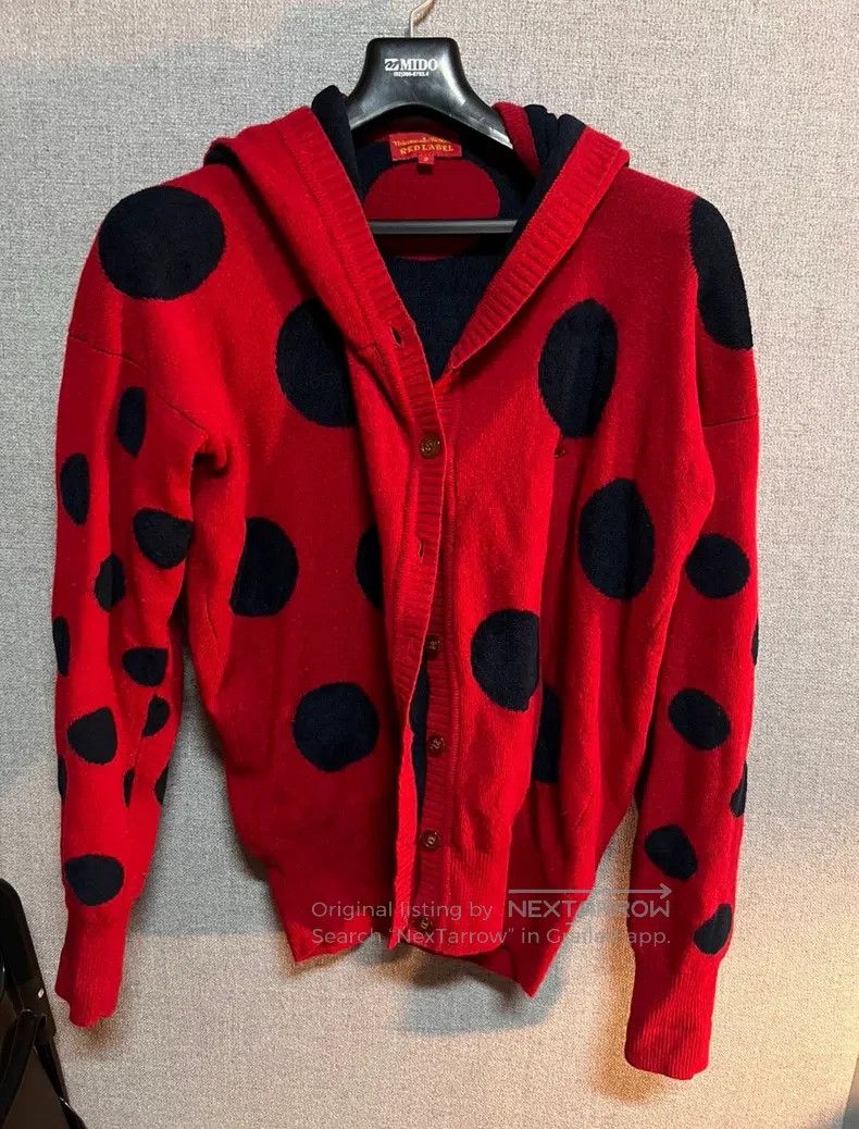 Vivienne Westwood Vivienne Westwood Thick Hooded Top Knit Sweater with Polka Size M / US 6-8 / IT 42-44 - 1 Thumbnail