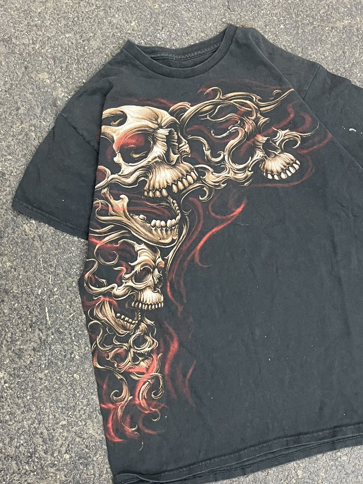 Vintage Grunge skull affliction style shirt hyper rare y2k skater Size US M / EU 48-50 / 2 - 3 Thumbnail