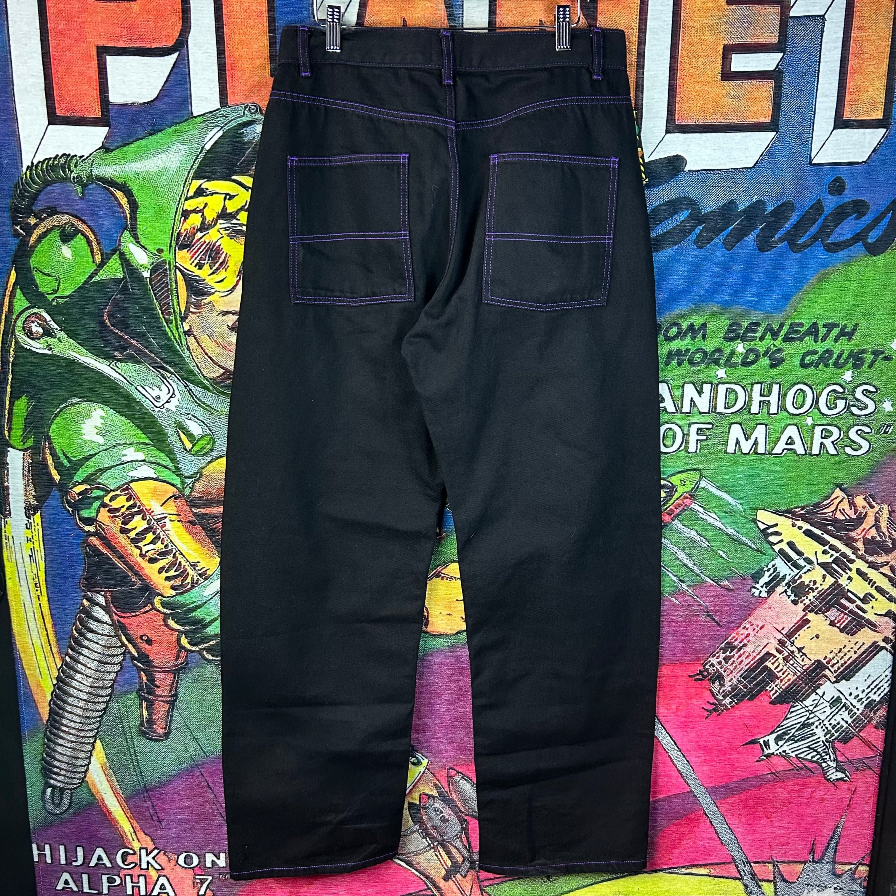 Gosha Rubchinskiy Gosha Rassvet Black Double Knee Trousers Size 32” Size US 32 / EU 48 - 2 Thumbnail