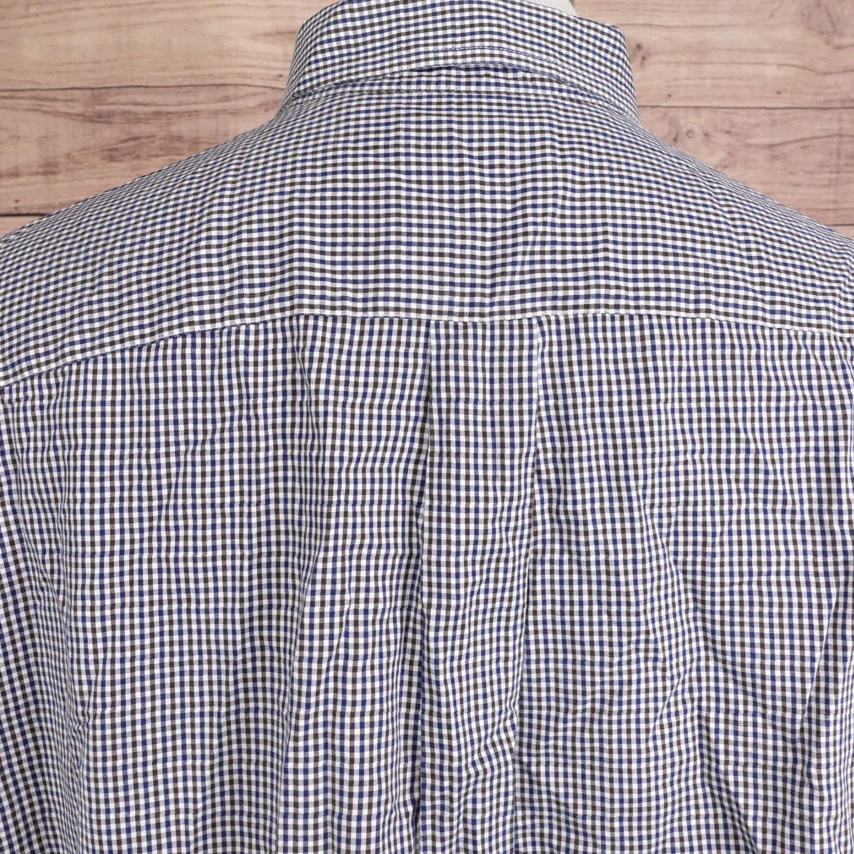 Roundtree & Yorke Roundtree & Yorke Shirt Big 2X Blue Check Long Sleeve Button-Up Regular Fit Mens Size US XXL / EU 58 / 5 - 5 Thumbnail