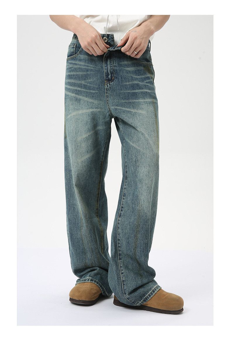Japanese Brand × Jean Vintage washed dirty straight jeans Size US 32 / EU 48 - 2 Thumbnail