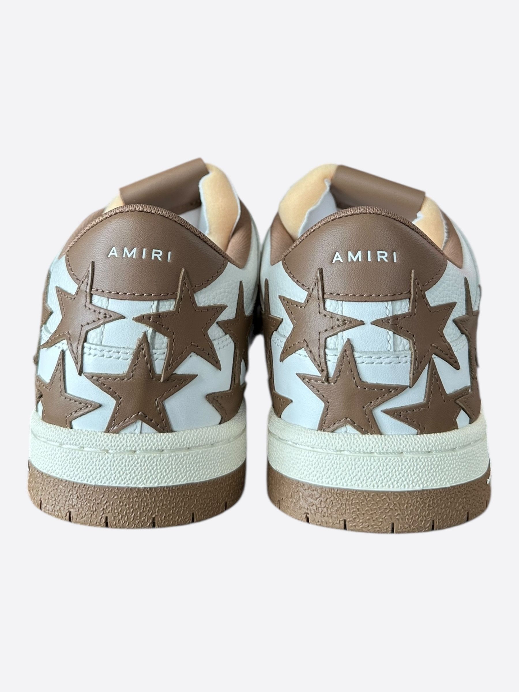 Amiri Amiri White & Brown Stars Low Top Sneakers Size US 13 / EU 46 - 4 Thumbnail