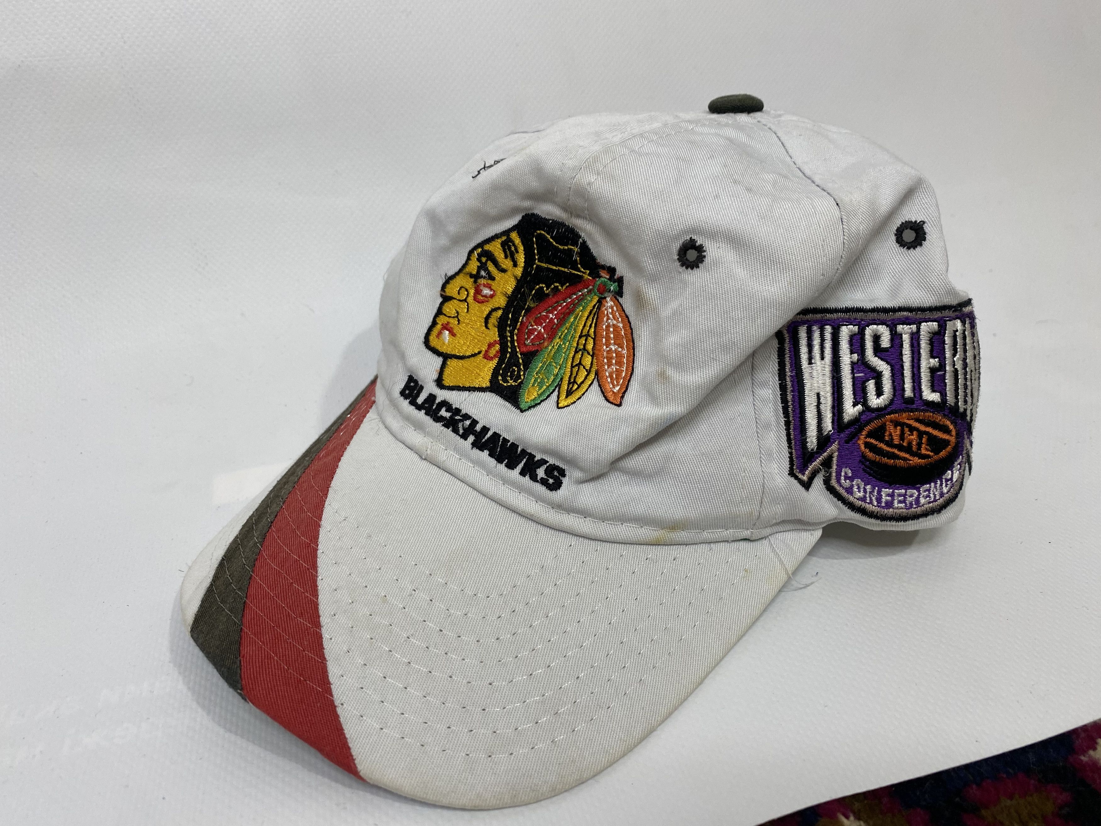 NHL × Starter × Vintage DIAMOND CHICAGO BLACKHAWKS VINTAGE 90S NHL HOCKEY HAT CAP Size ONE SIZE - 1 Thumbnail