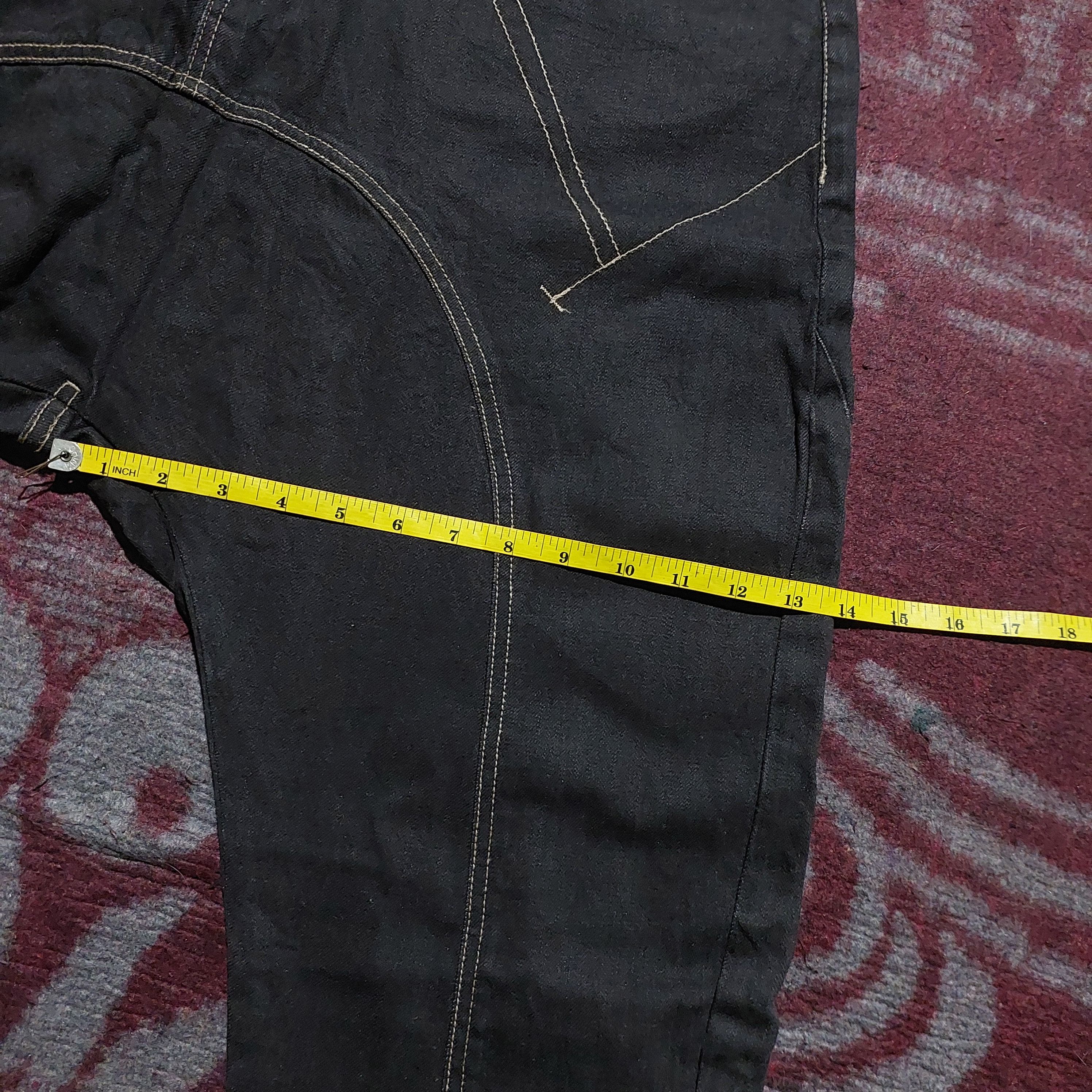 PPFM PPFM japan black skinny dropcrotch denim pants Size US 33 - 15 Thumbnail