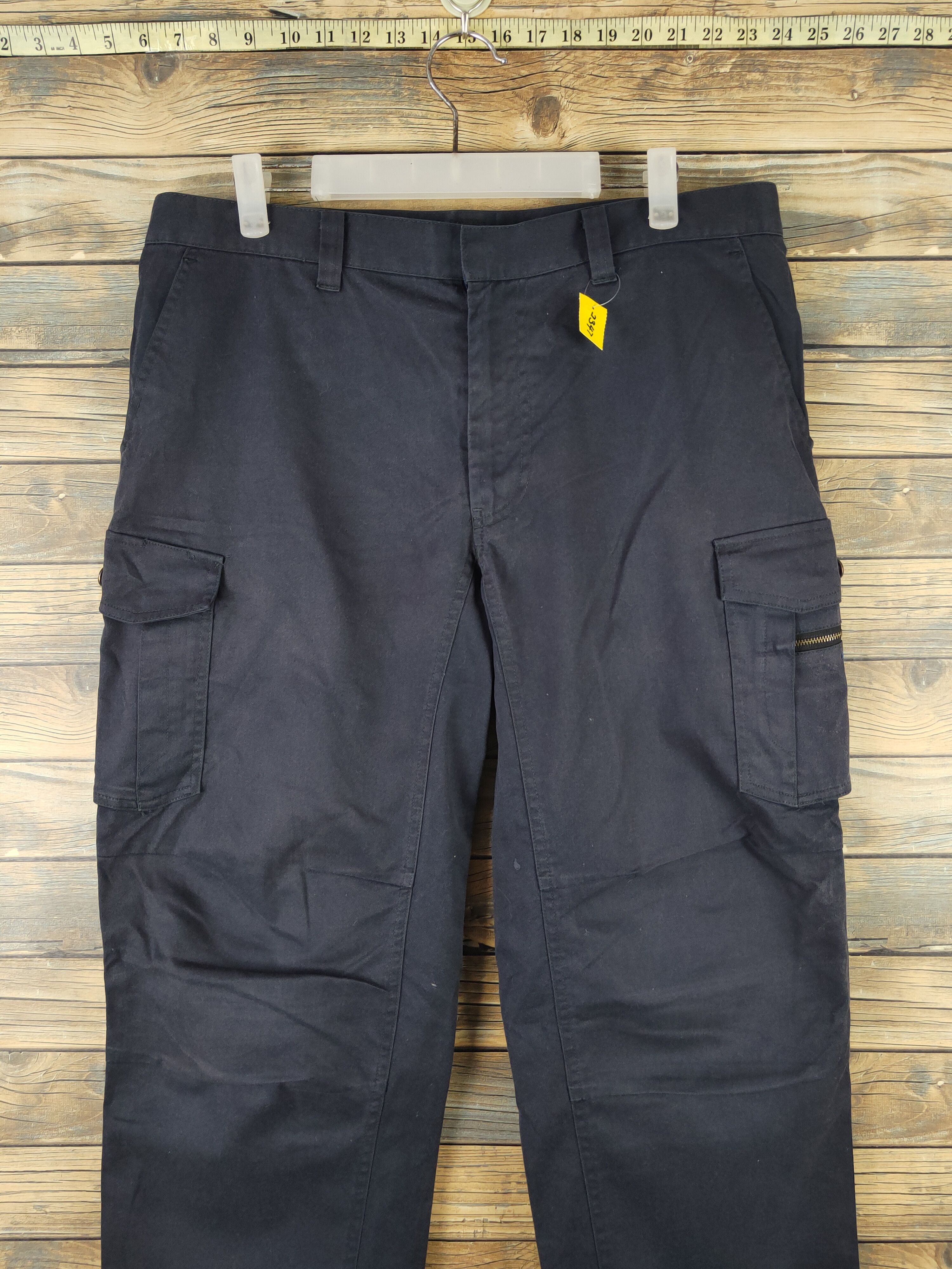Japanese Brand DL Double X Action Navy Multipocket Cargo Pants #2347 Size US 35 - 2 Thumbnail