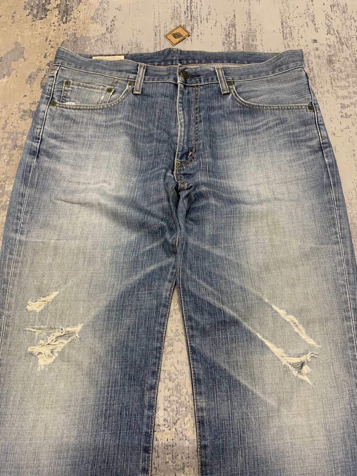 Edwin Vintage Edwin Distressed Baggy Jeans W37x29.5 Size US 37 - 2 Thumbnail