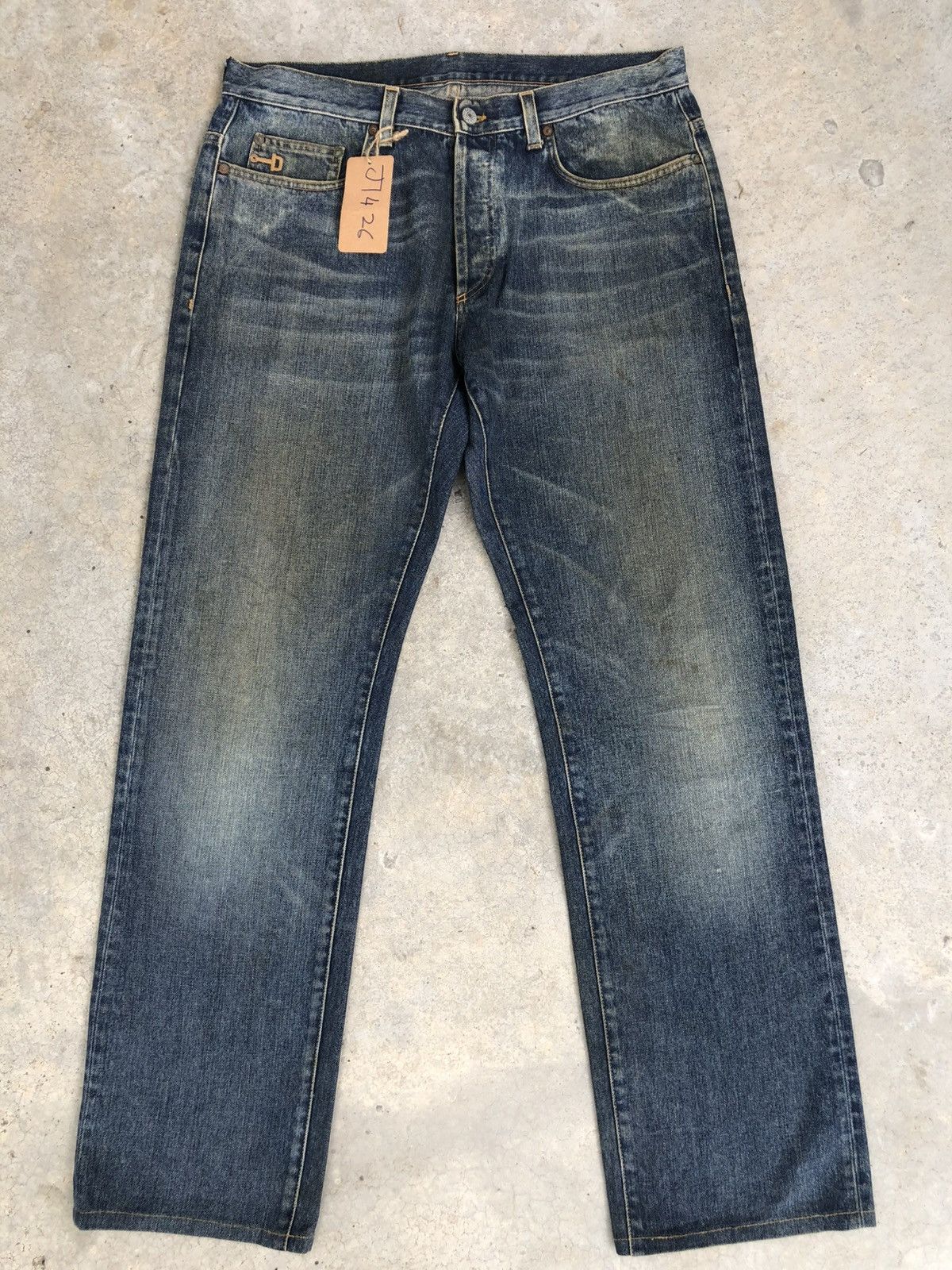 Tom Ford Gucci Embroidered Logo Staright Cut Distressed Denim Size US 34 / EU 50 - 1 Thumbnail