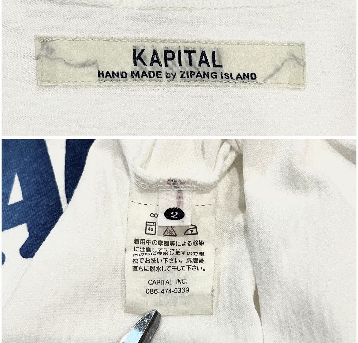 Kapital KAPITAL PEACE HAND MADE BY ZIPANG ISLAND JAPANESE TSHIRT Size US M / EU 48-50 / 2 - 6 Thumbnail