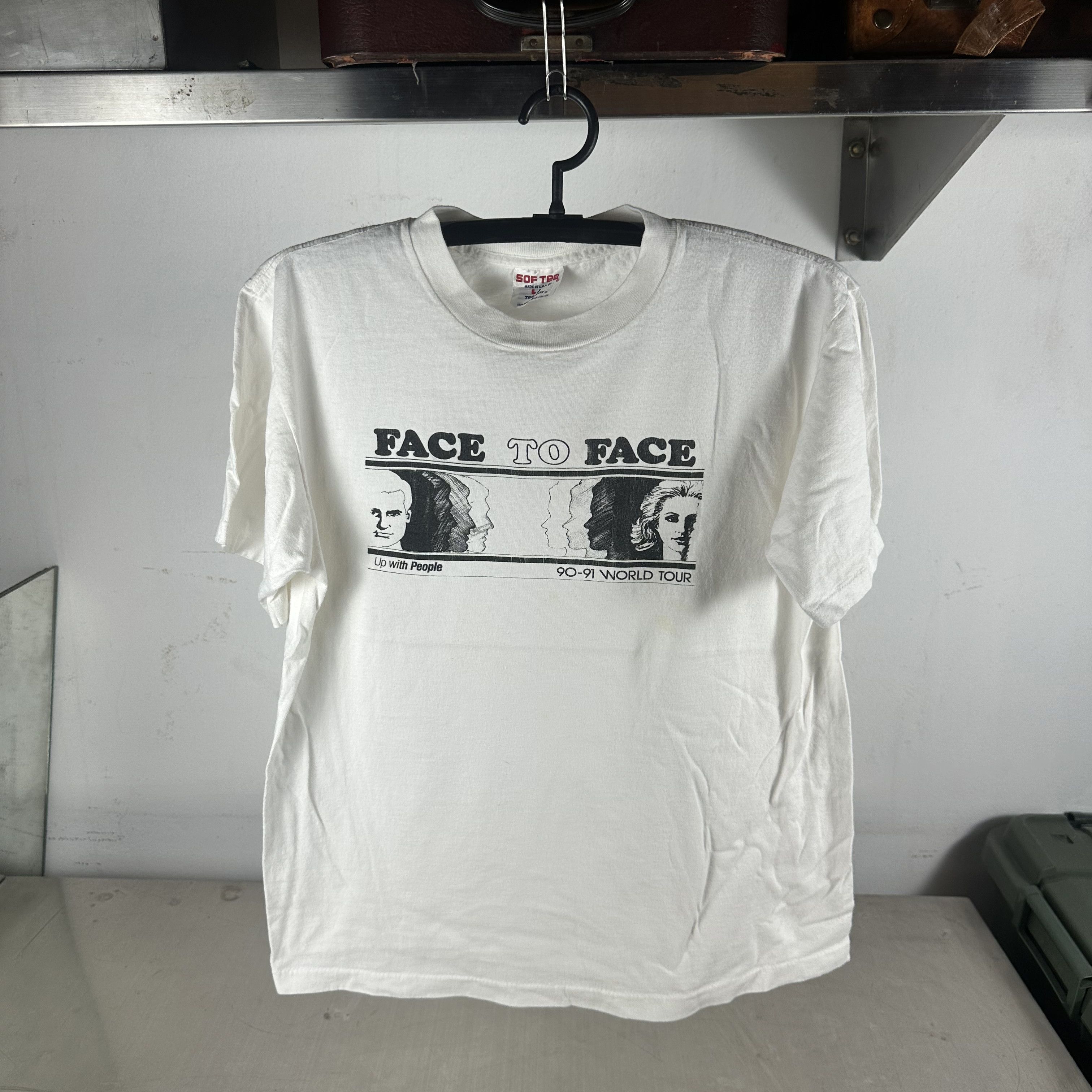 Vintage 1990-91 Face to Face Up with People Tour Punk Rock Band Tee Size US L / EU 52-54 / 3 - 1 Thumbnail