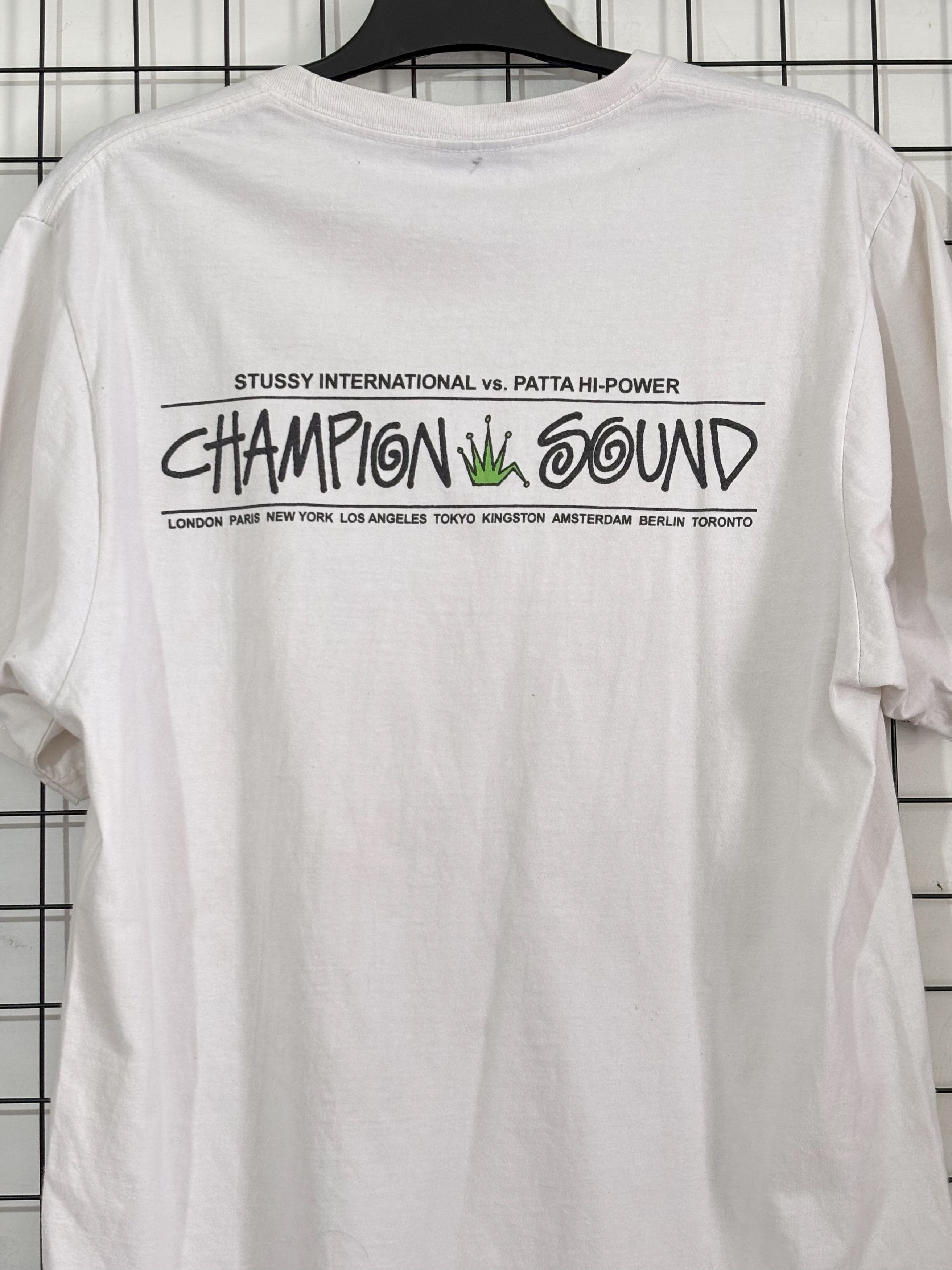 Stussy X Champion T Shirt | Grailed
