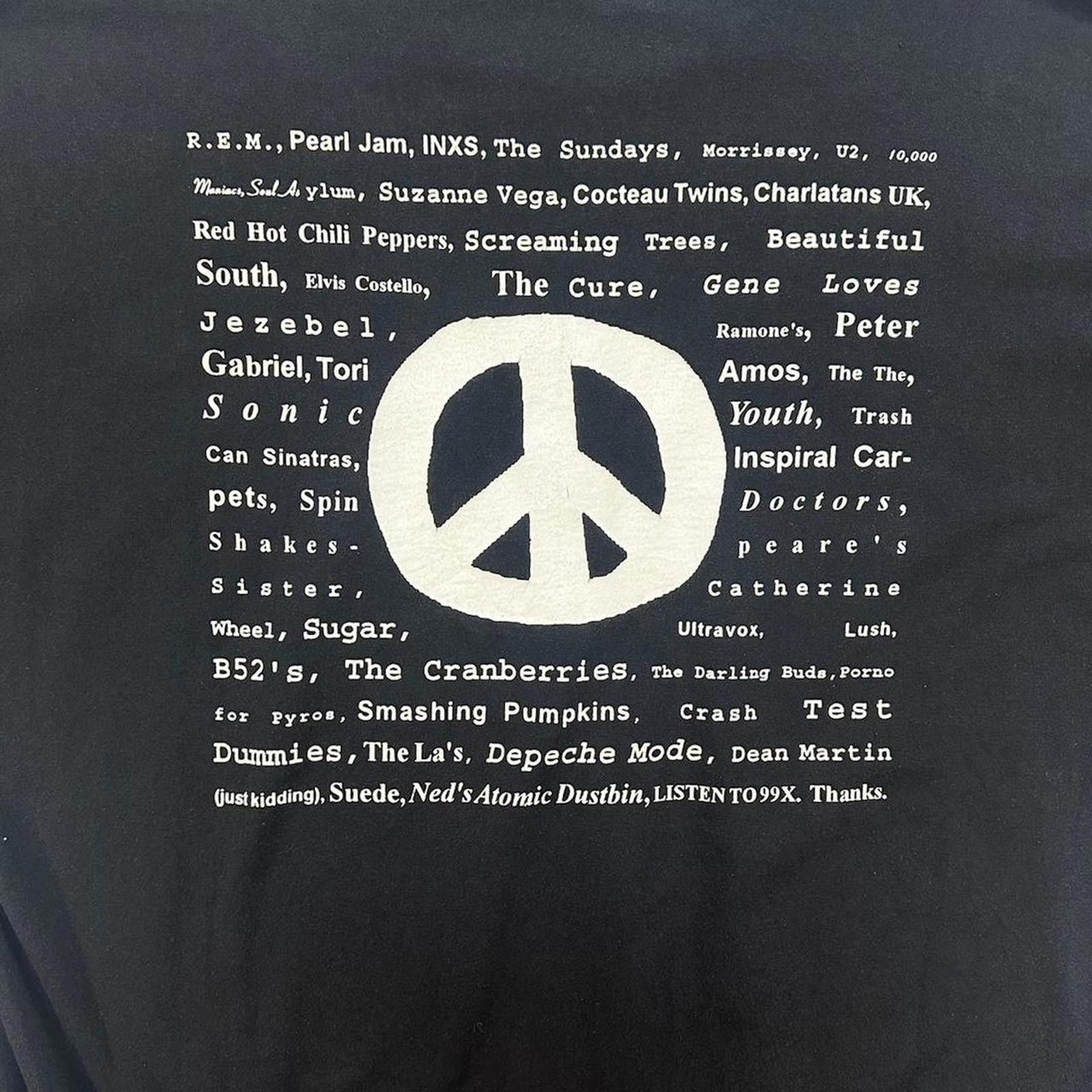 Vintage 90s 99.7 Atlanta Radio Peace Show Tee Size US XL / EU 56 / 4 - 2 Thumbnail