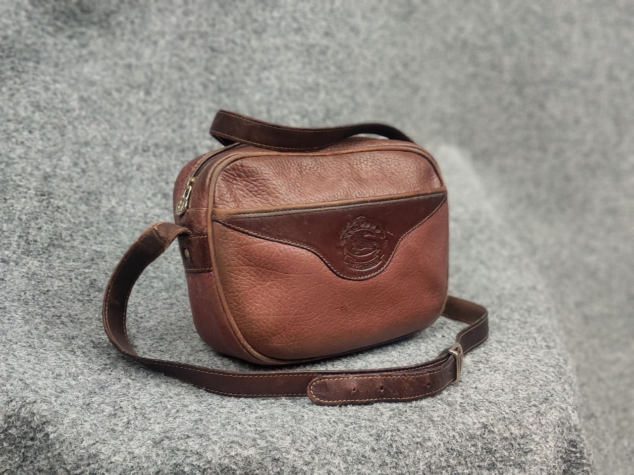 Burberry Vintage 90's Burberry brown leather messenger shoulder bag Size ONE SIZE - 2 Thumbnail