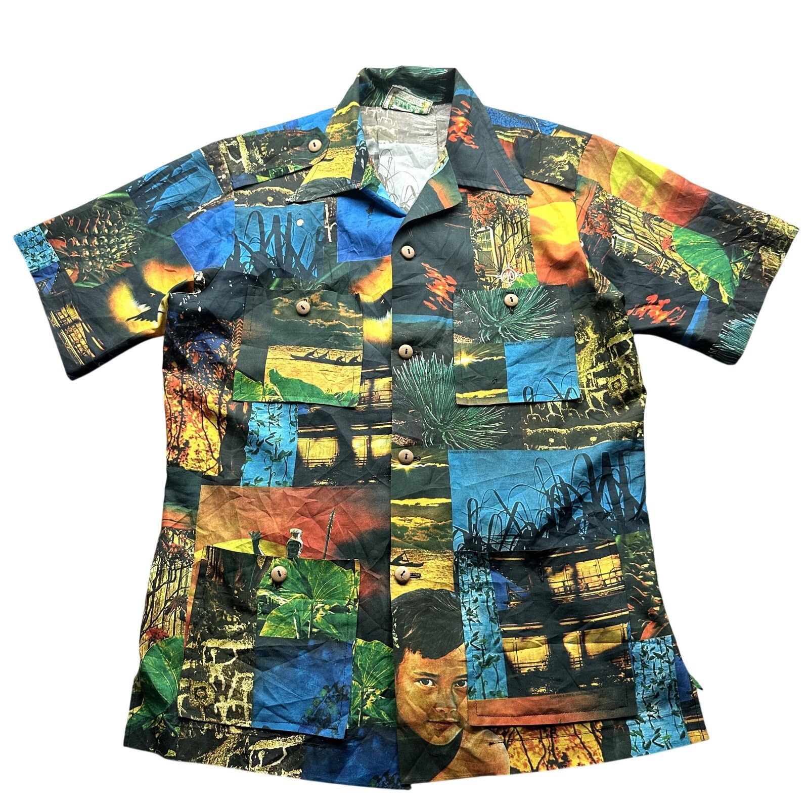 Other Vintage 1970 Waltah Clarke's Collage Hawaiian Shirt Large Size US L / EU 52-54 / 3 - 1 Thumbnail